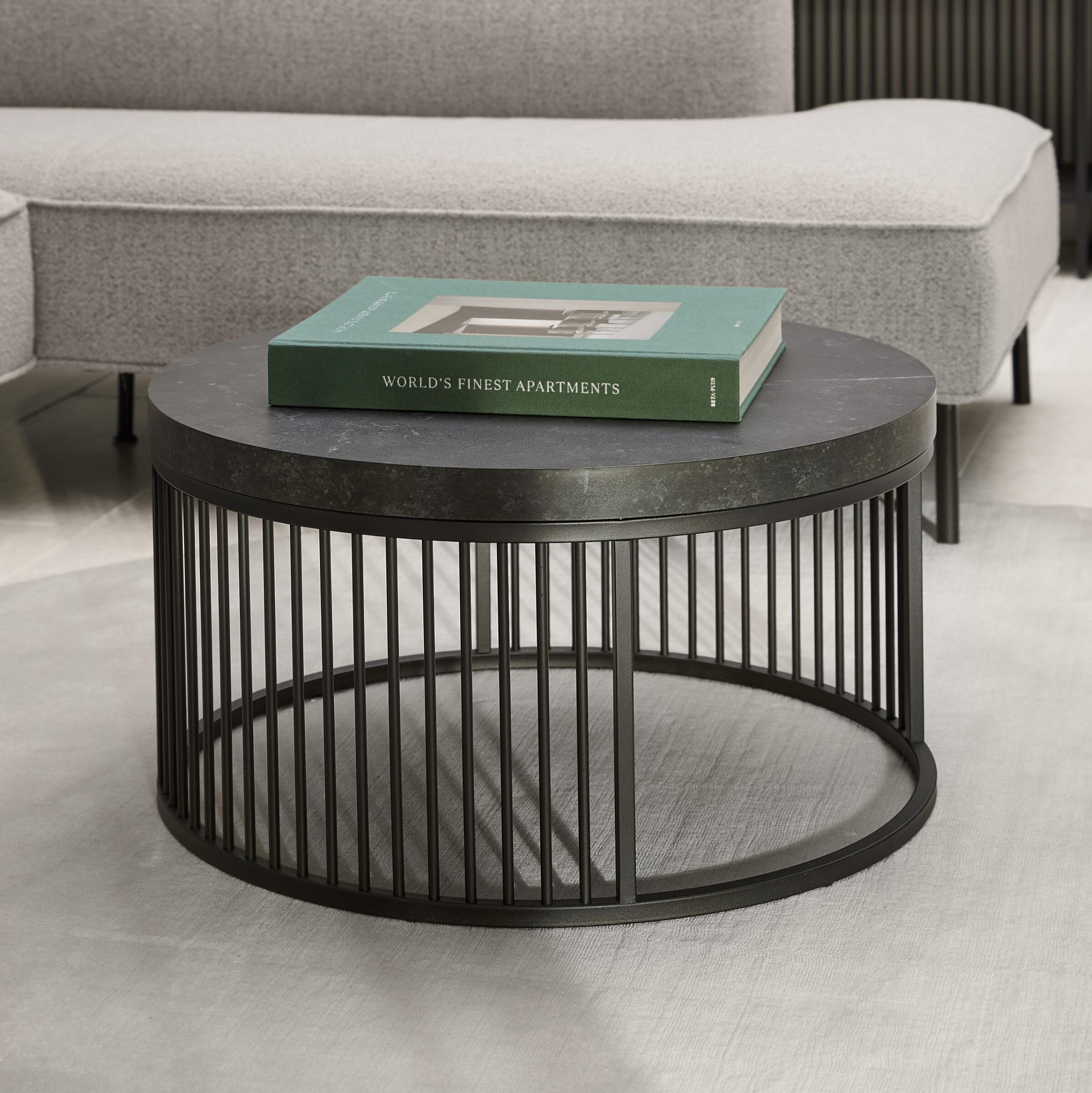 Bendt Ronde Salontafel 'Esme' Marmerlook, 65cm