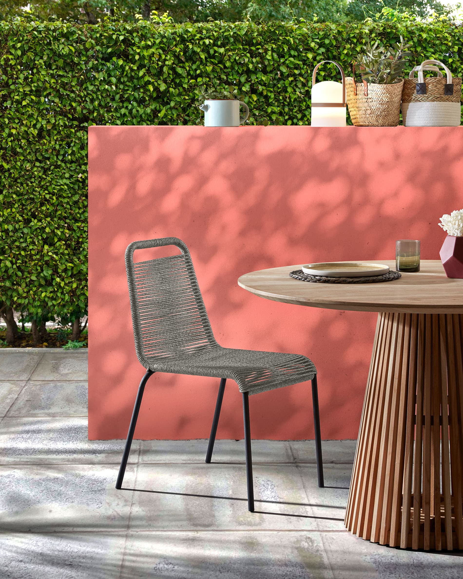 Kave Home Ronde Eettafel 'Jeanette' Teakhout, 120cm, kleur Naturel