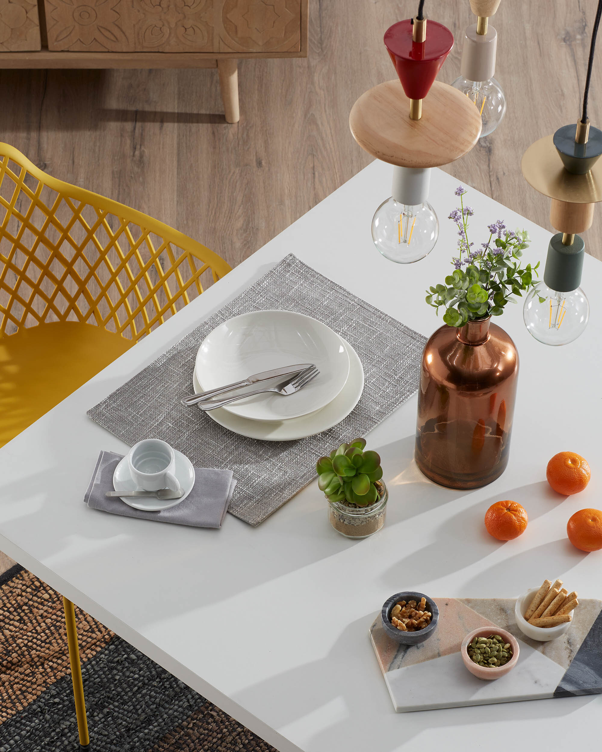 Kave Home Eettafel 'Argo' Wit, 180 x 100cm
