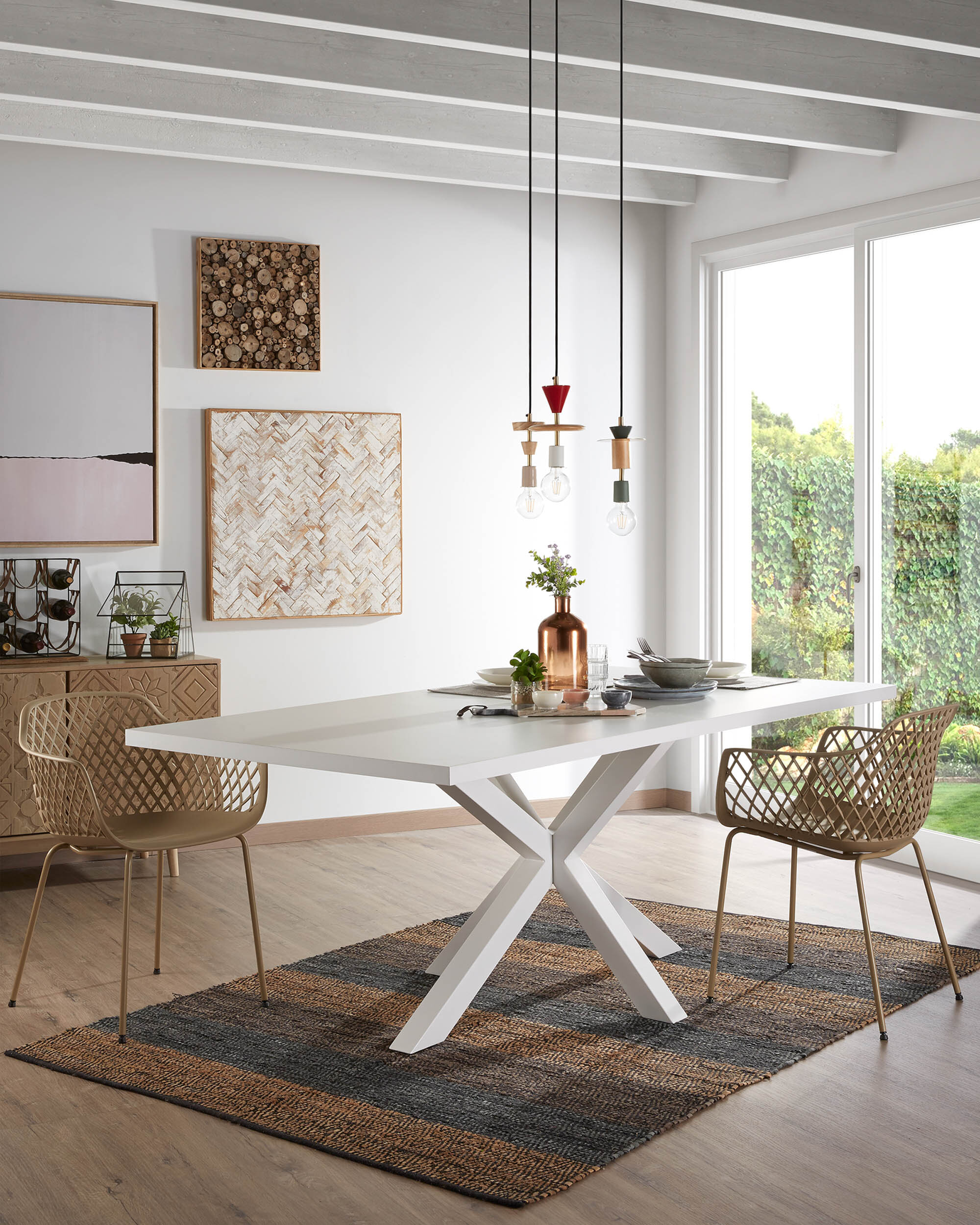 Kave Home Eettafel 'Argo' Wit, 160 x 100cm