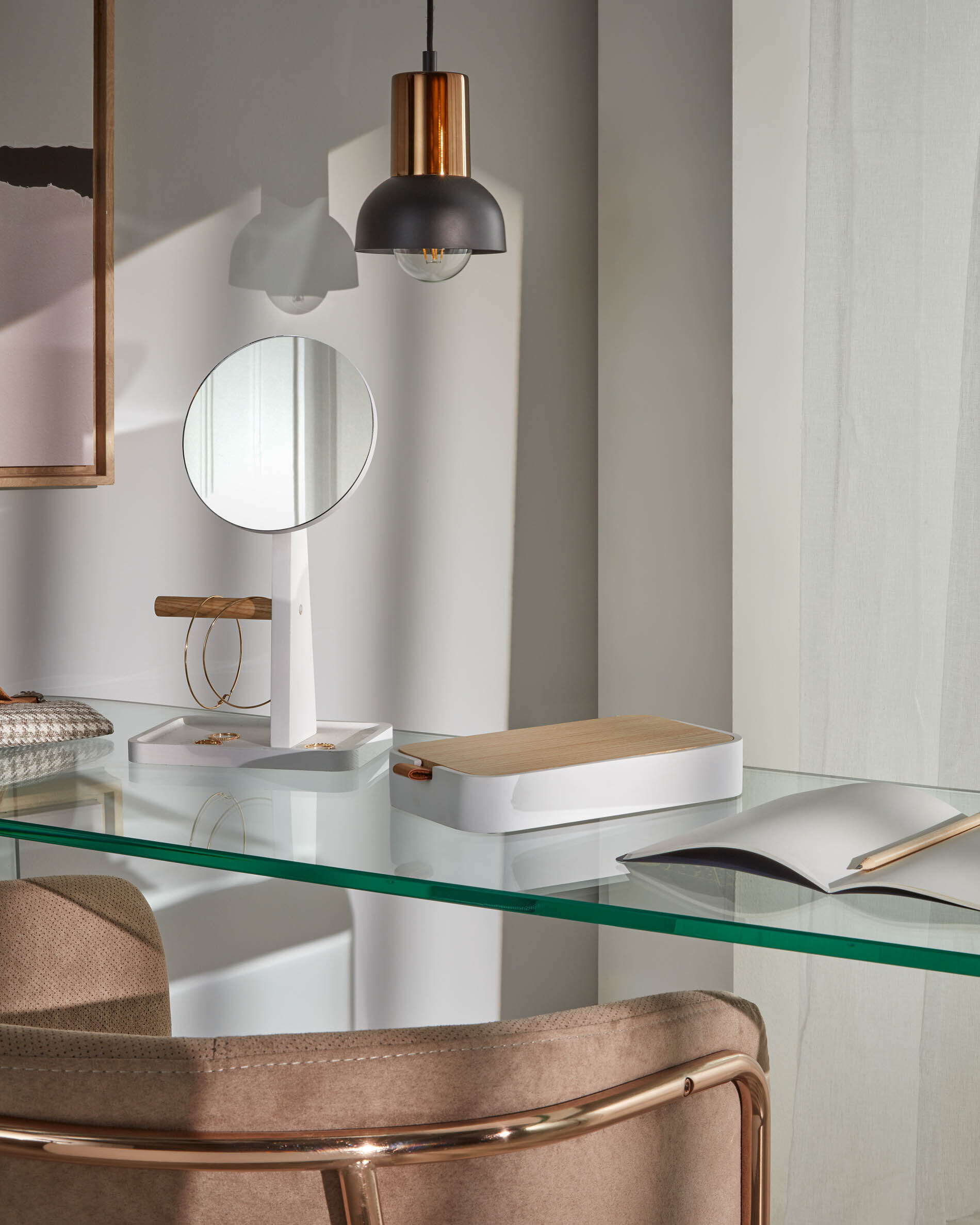 Kave Home Glazen Sidetable 'Burano', 125 x 40 cm