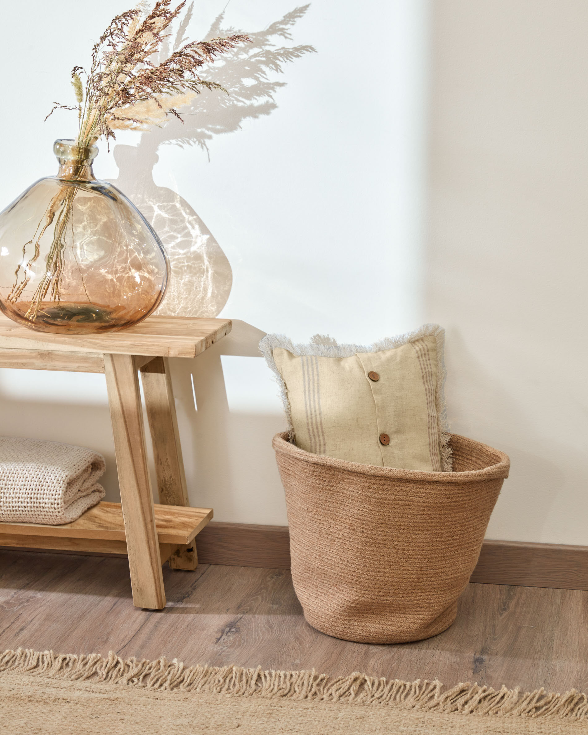Kave Home Bankje 'Safara' Teakhout, 100cm