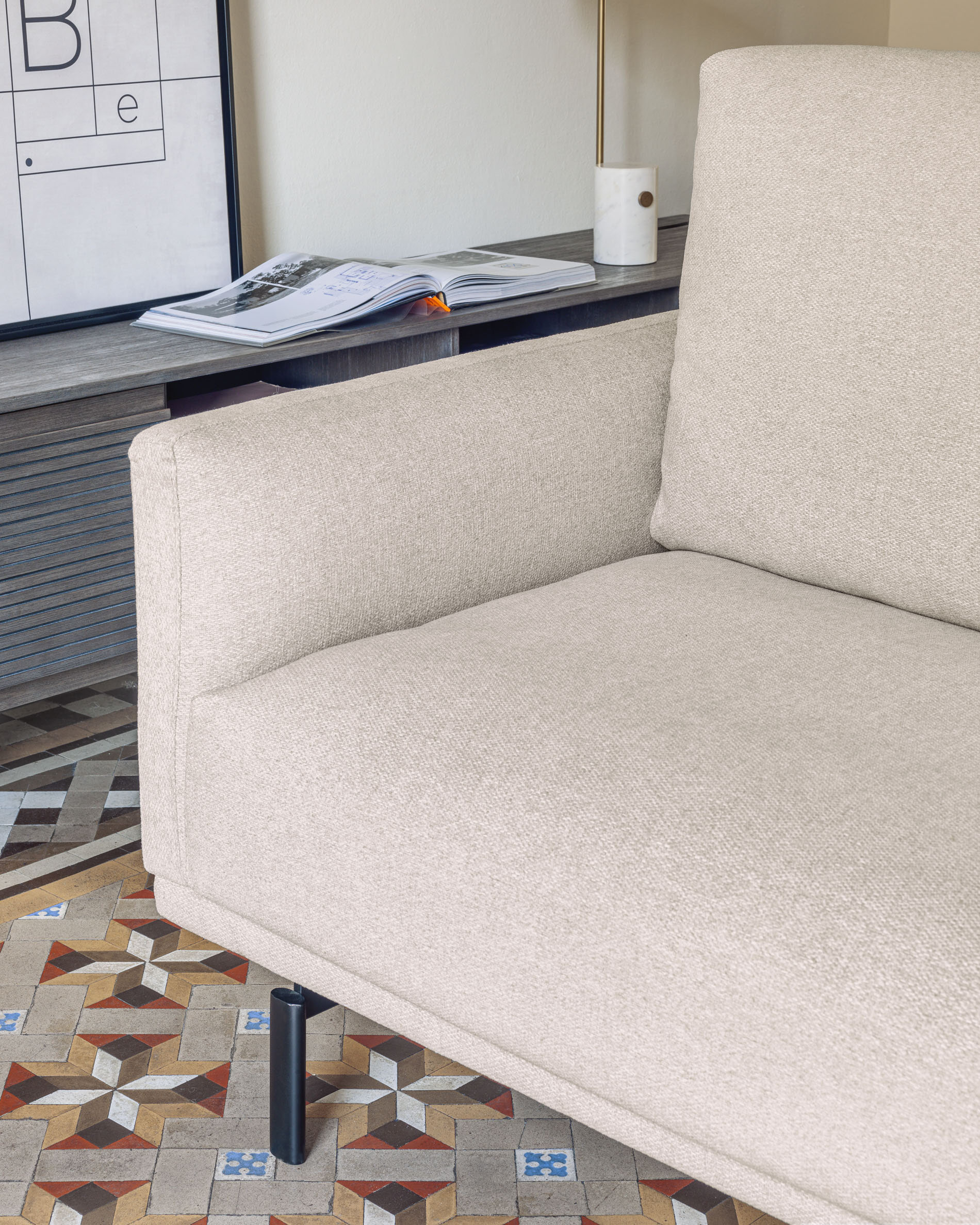 Kave Home 4-zits Loungebank 'Galene' Rechts, 314cm, kleur Beige