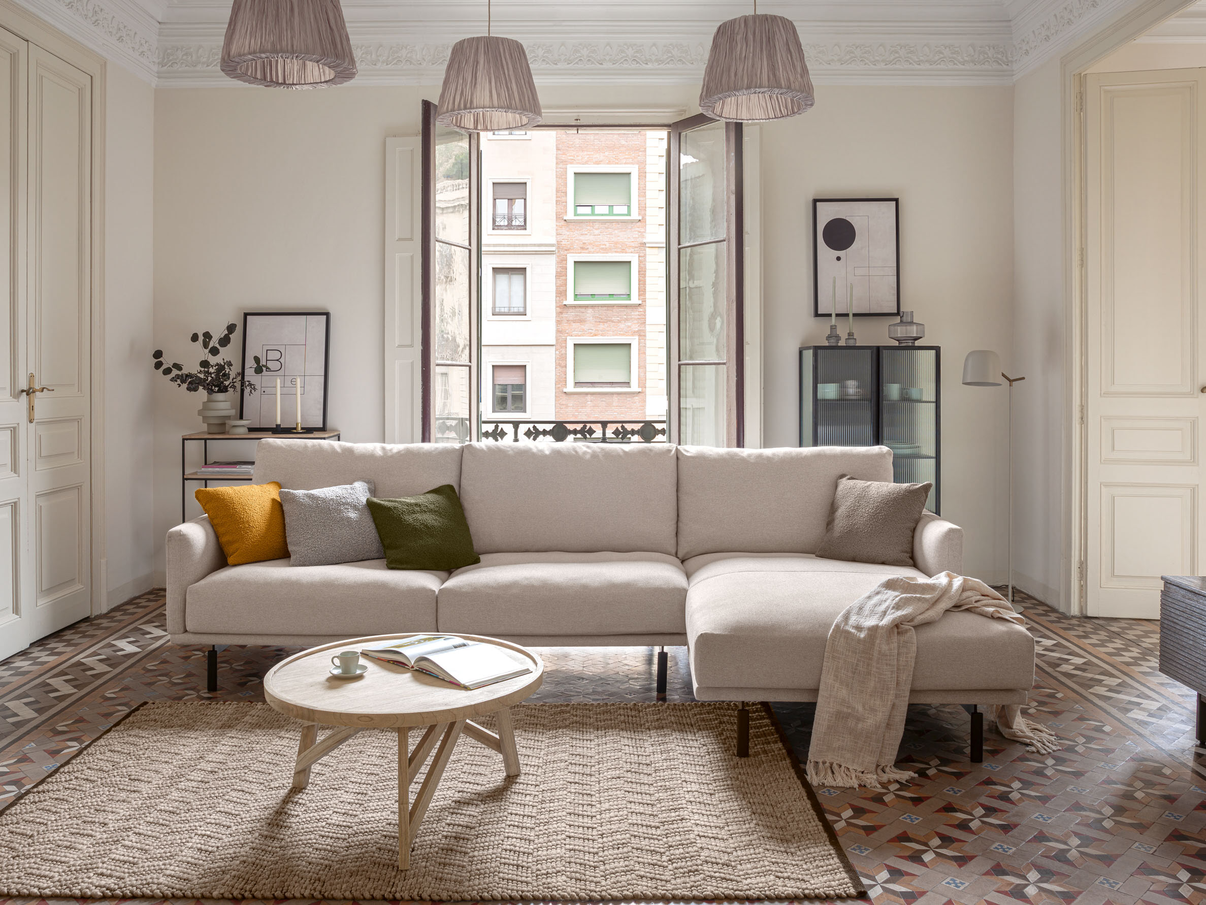 Kave Home Vloerlamp 'Alish', kleur Beige