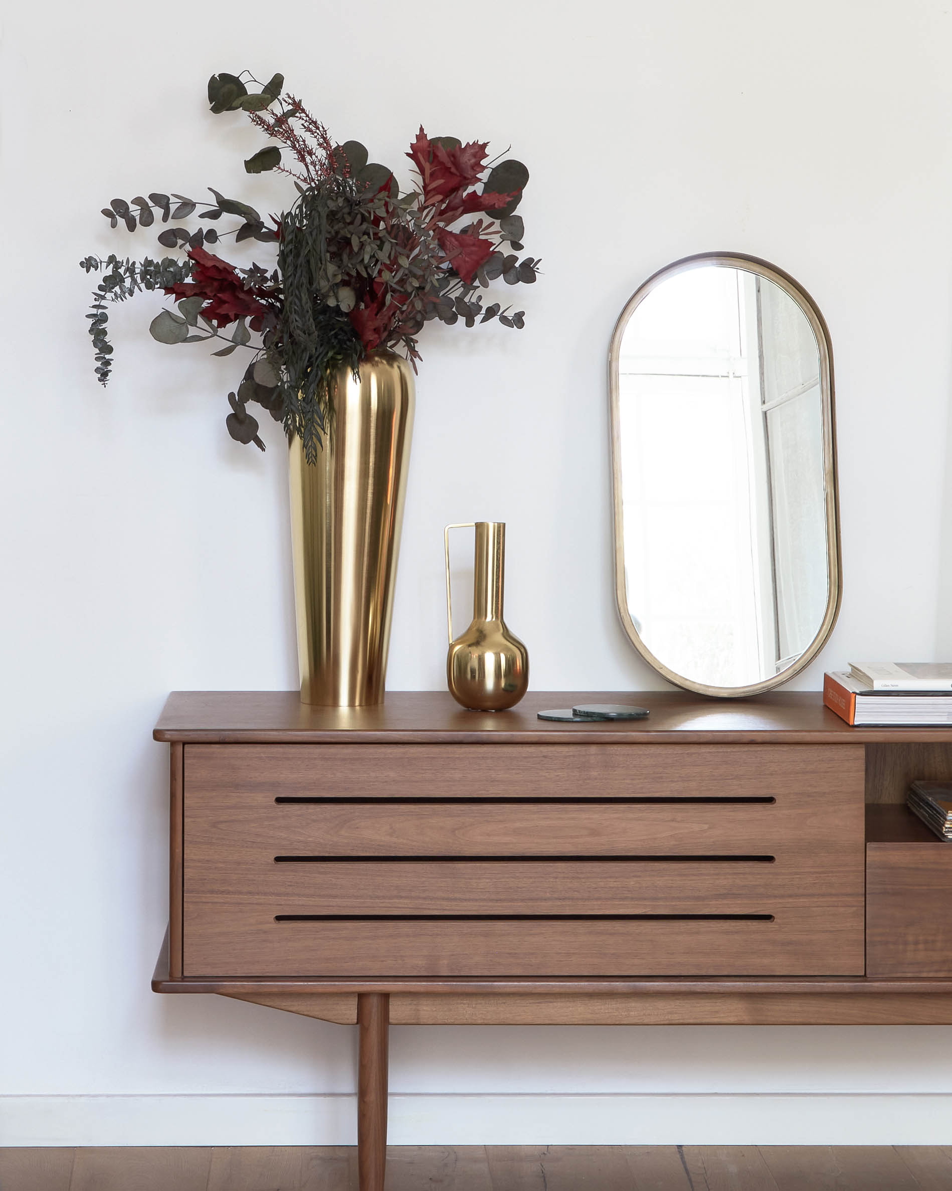 Kave Home Ovale Spiegel 'Tiare' Goud, 62 x 31cm