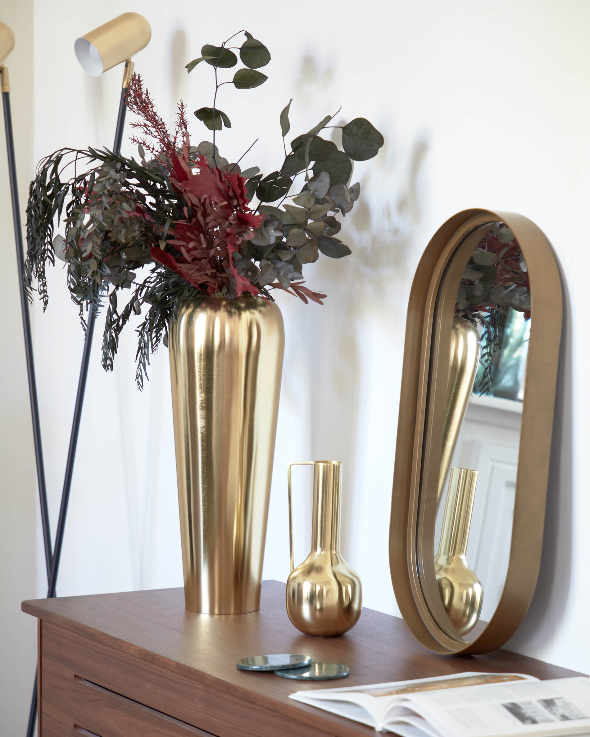 Kave Home Ovale Spiegel 'Tiare' Goud, 62 x 31cm