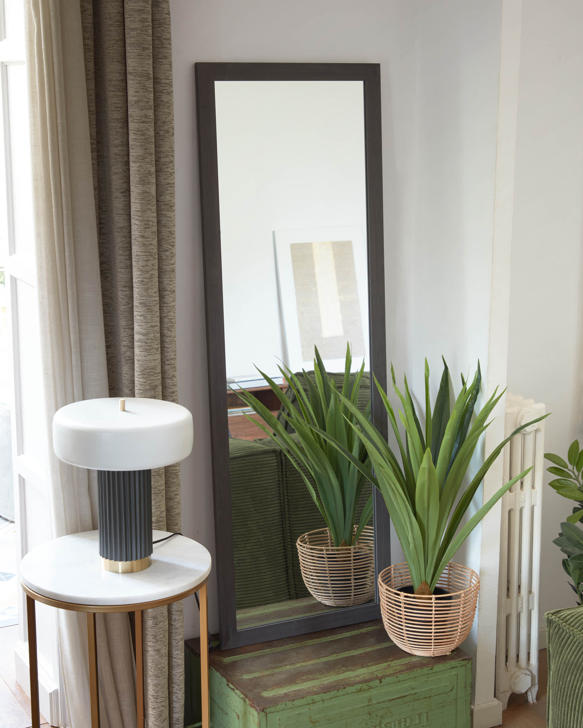 Kave Home Ronde Bijzettafel 'Sheffield' Wit marmer / goud, Ø43cm