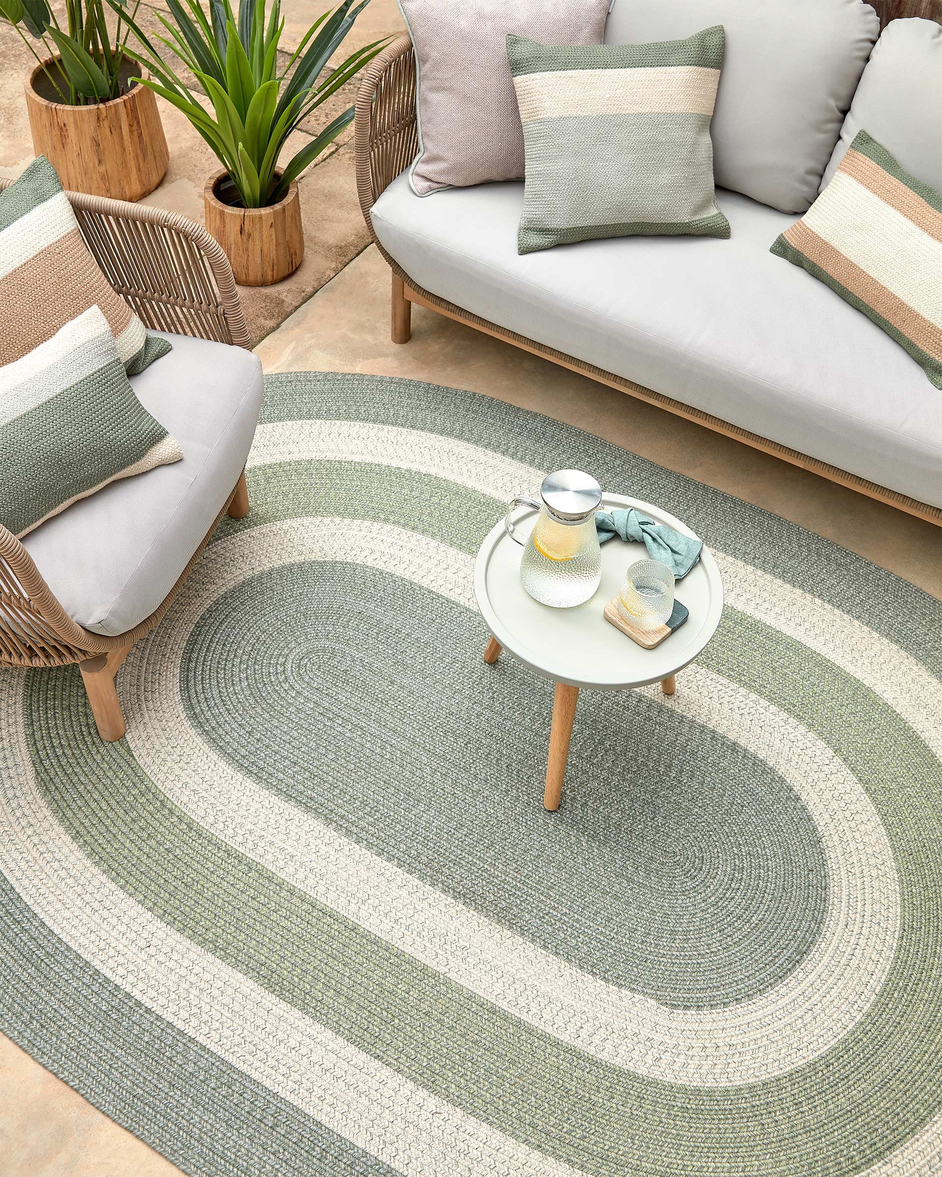 Kave Home 3-zits Tuinbank 'Catalina' 170cm, kleur Beige