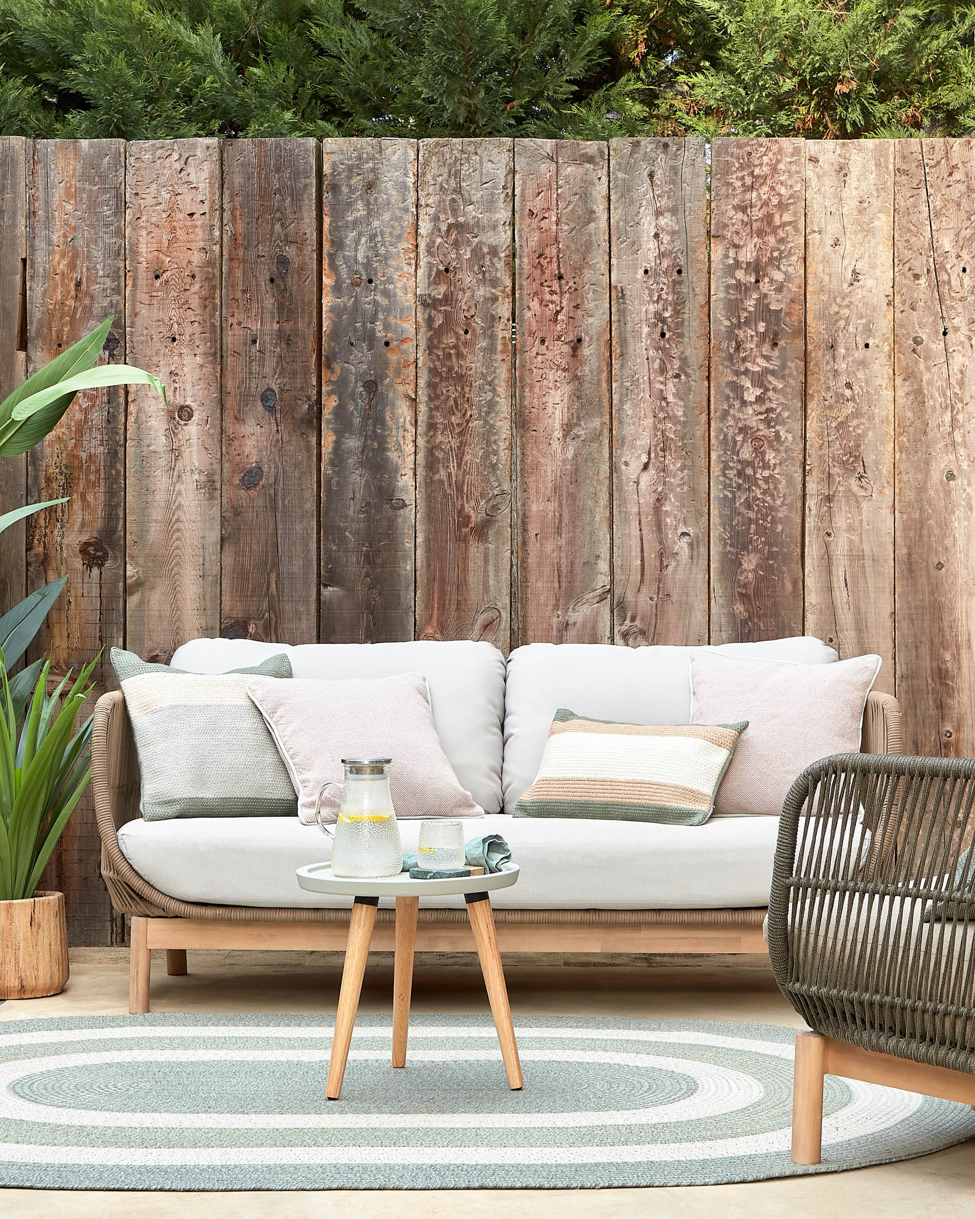 Kave Home 3-zits Tuinbank 'Catalina' 170cm, kleur Beige