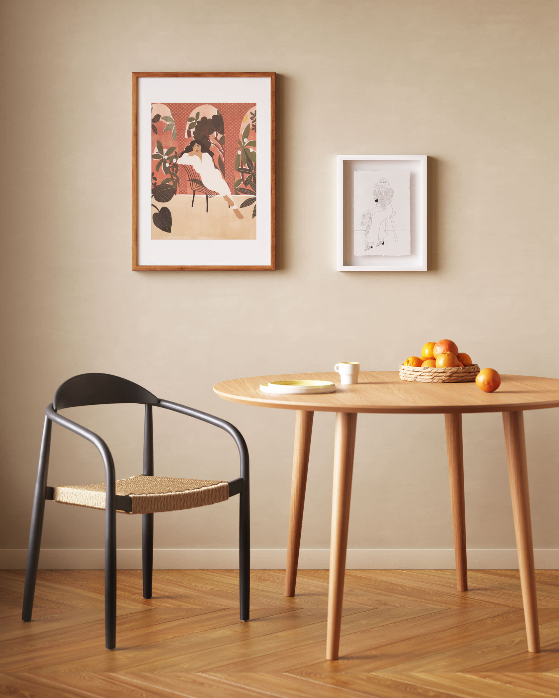 Kave Home Uitschuifbare Ronde Eettafel 'Oqui' 120 - 200 x 120cm, kleur Eiken Naturel