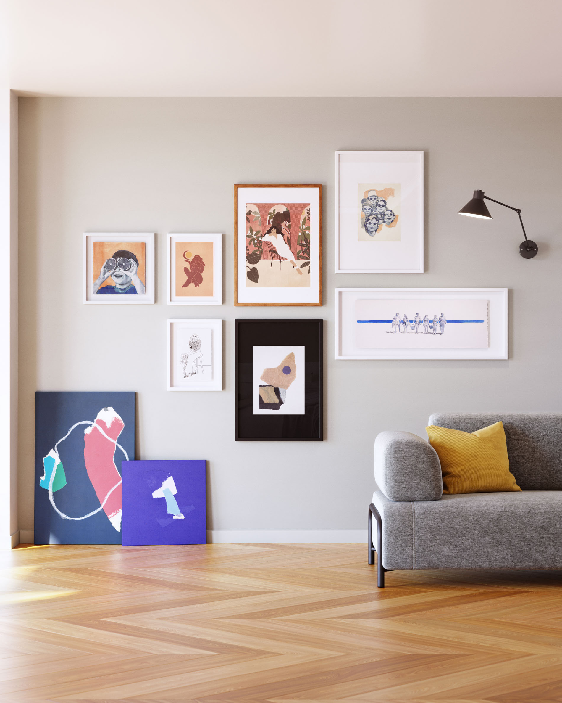 Kave Home Wanddecoratie 'Zoeli' 60 x 90cm