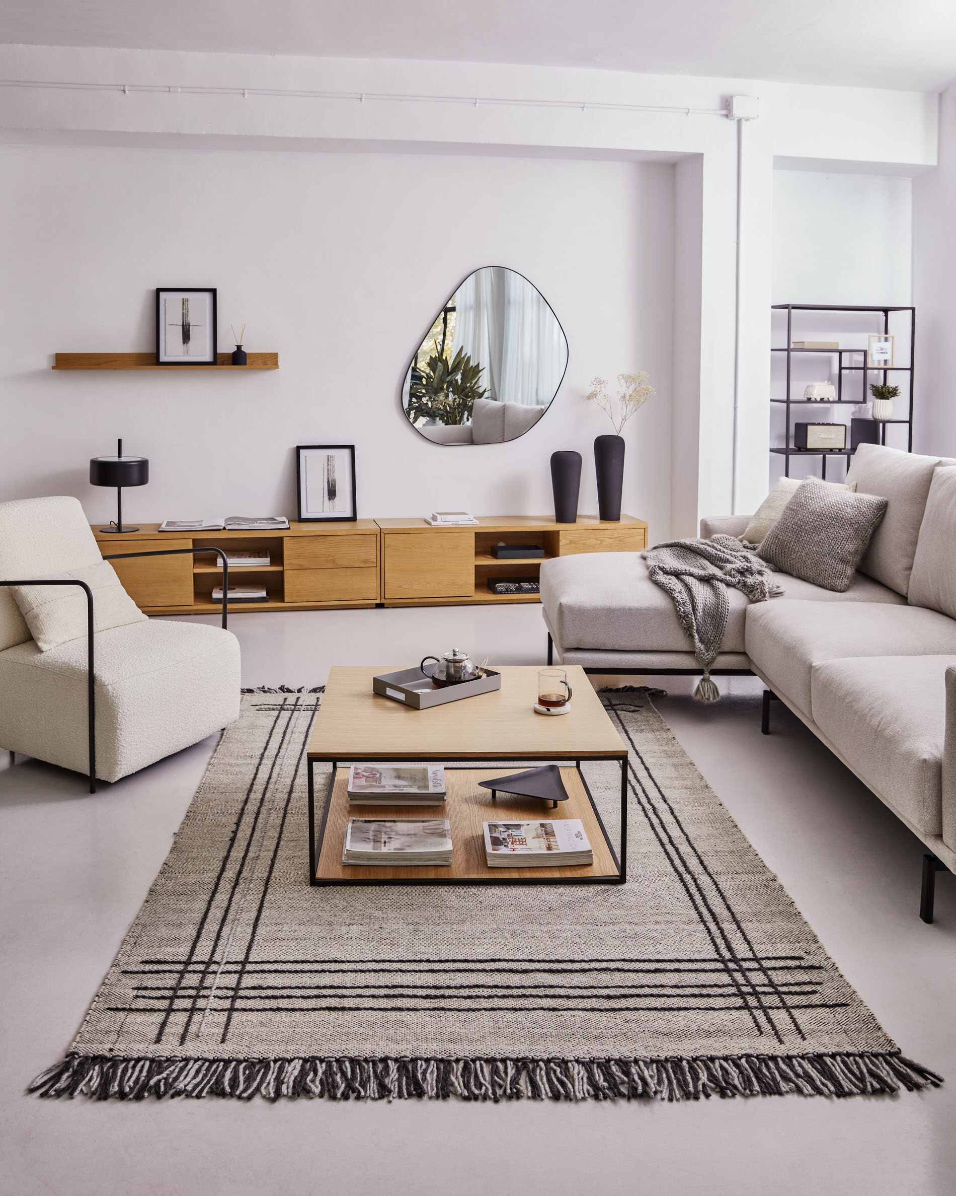 Kave Home TV-meubel 'Abilen' Eiken, 150cm, kleur Naturel