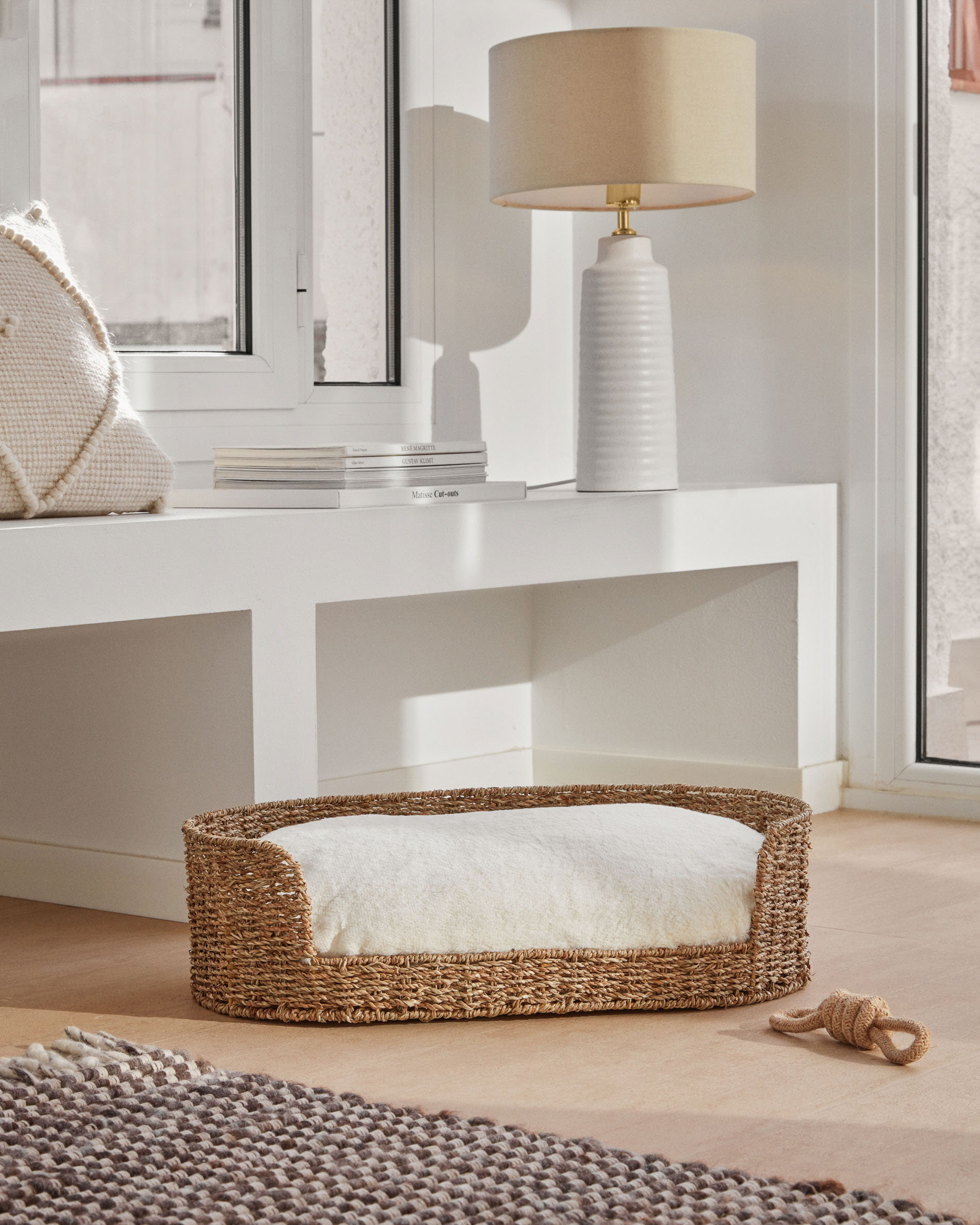 Kave Home Hondenmand 'Fliicker' Zeegras, 60 x 35cm