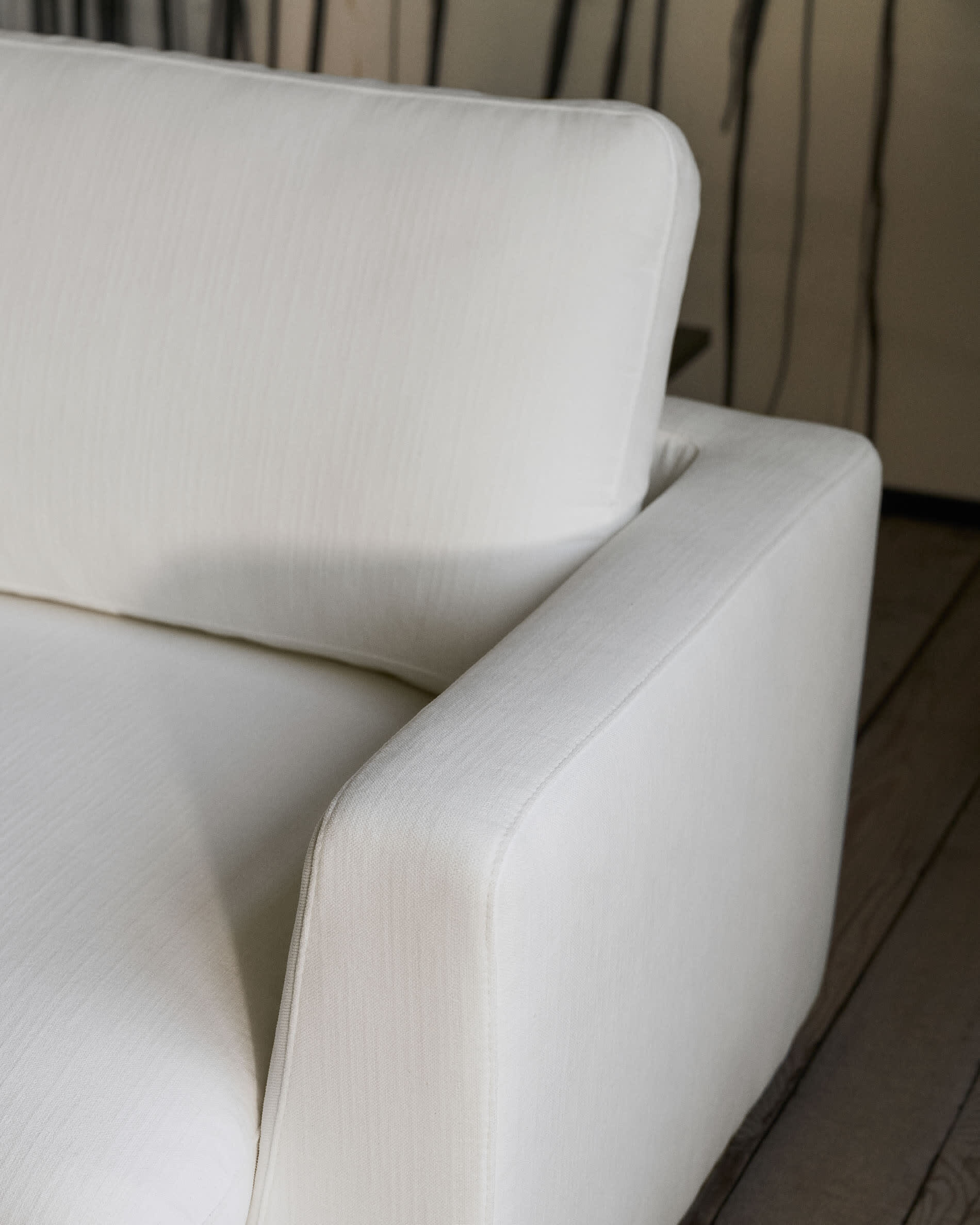Kave Home 4-zits Loungebank 'Gala' Rechts, Chenille, kleur Wit