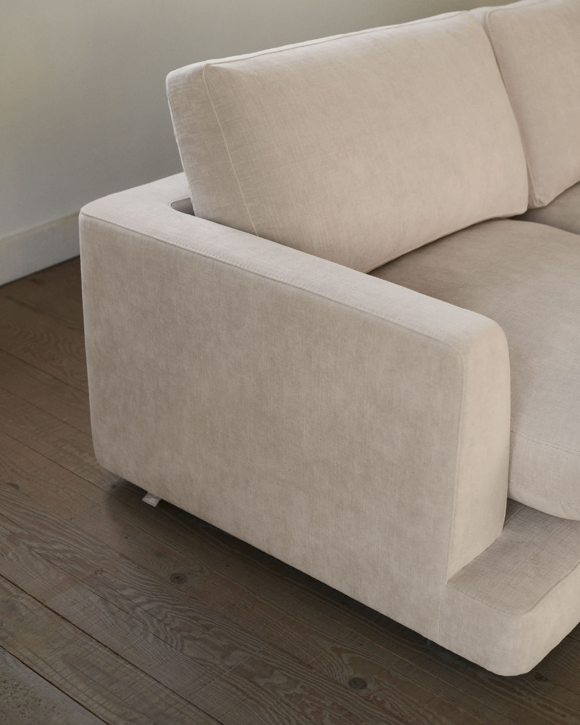 Kave Home 4-zits Loungebank 'Gala' Links, Chenille, kleur Beige