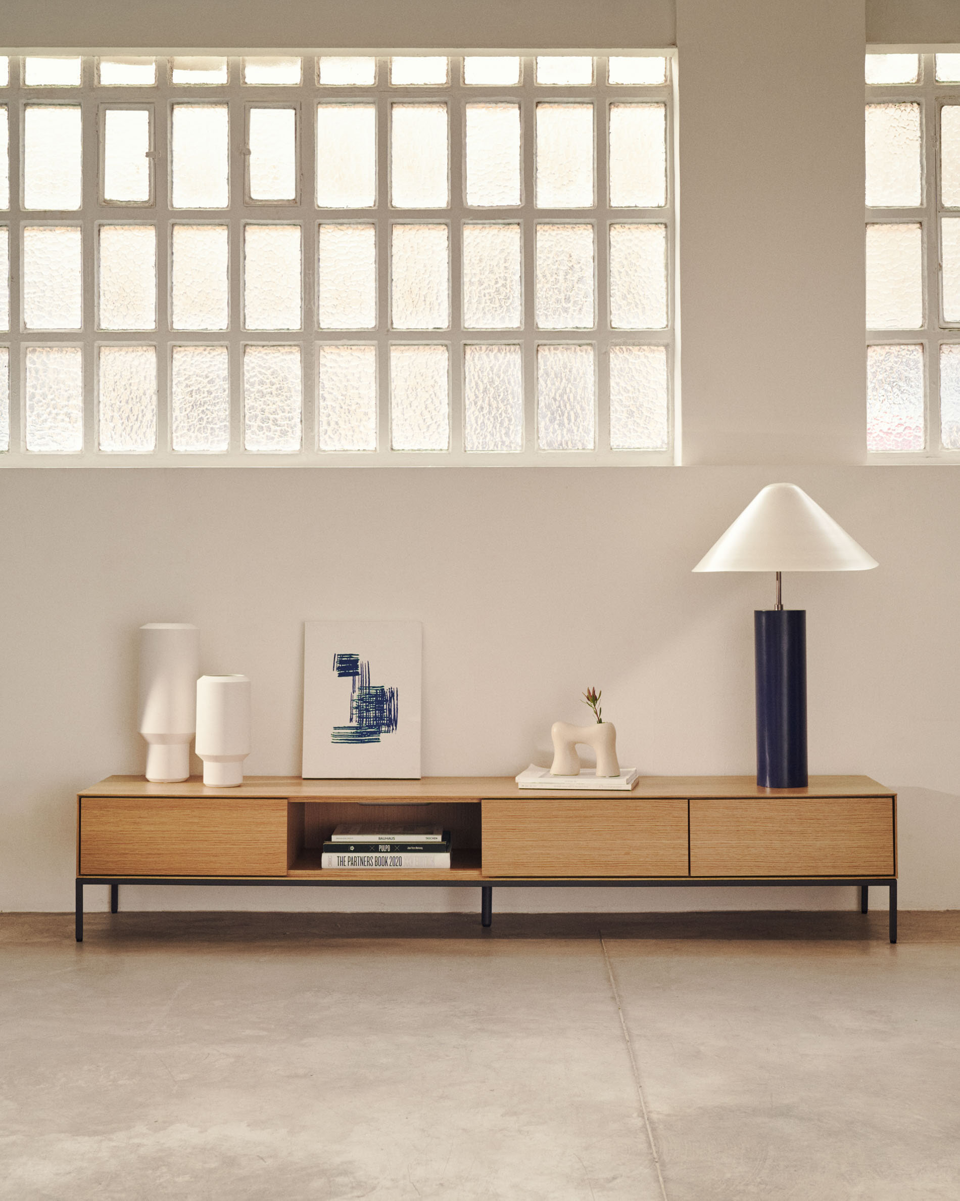 Kave Home TV-meubel 'Vedrana' Laag, Eiken, 195cm
