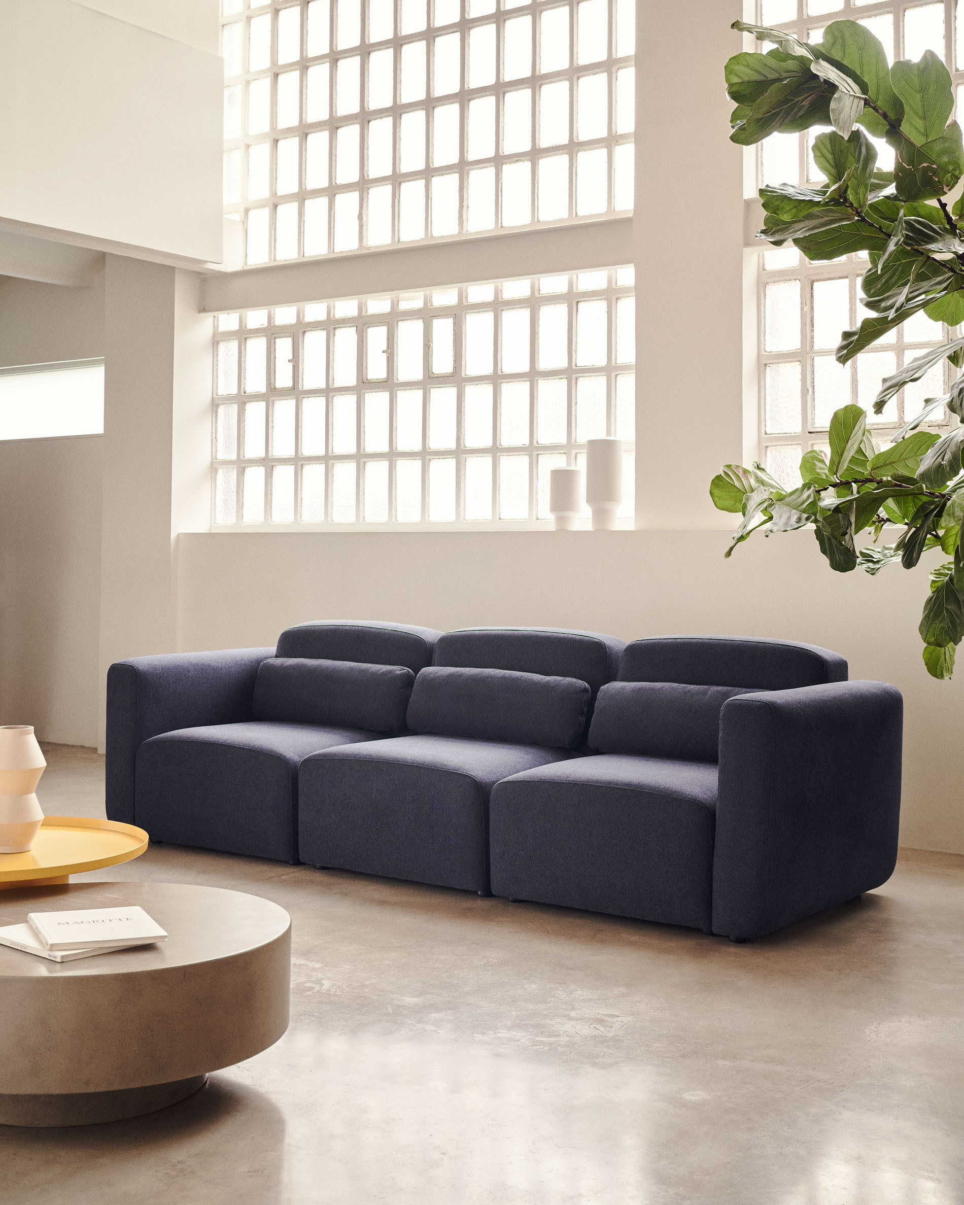 Kave Home 3-zits Bank 'Neom' kleur Donkerblauw