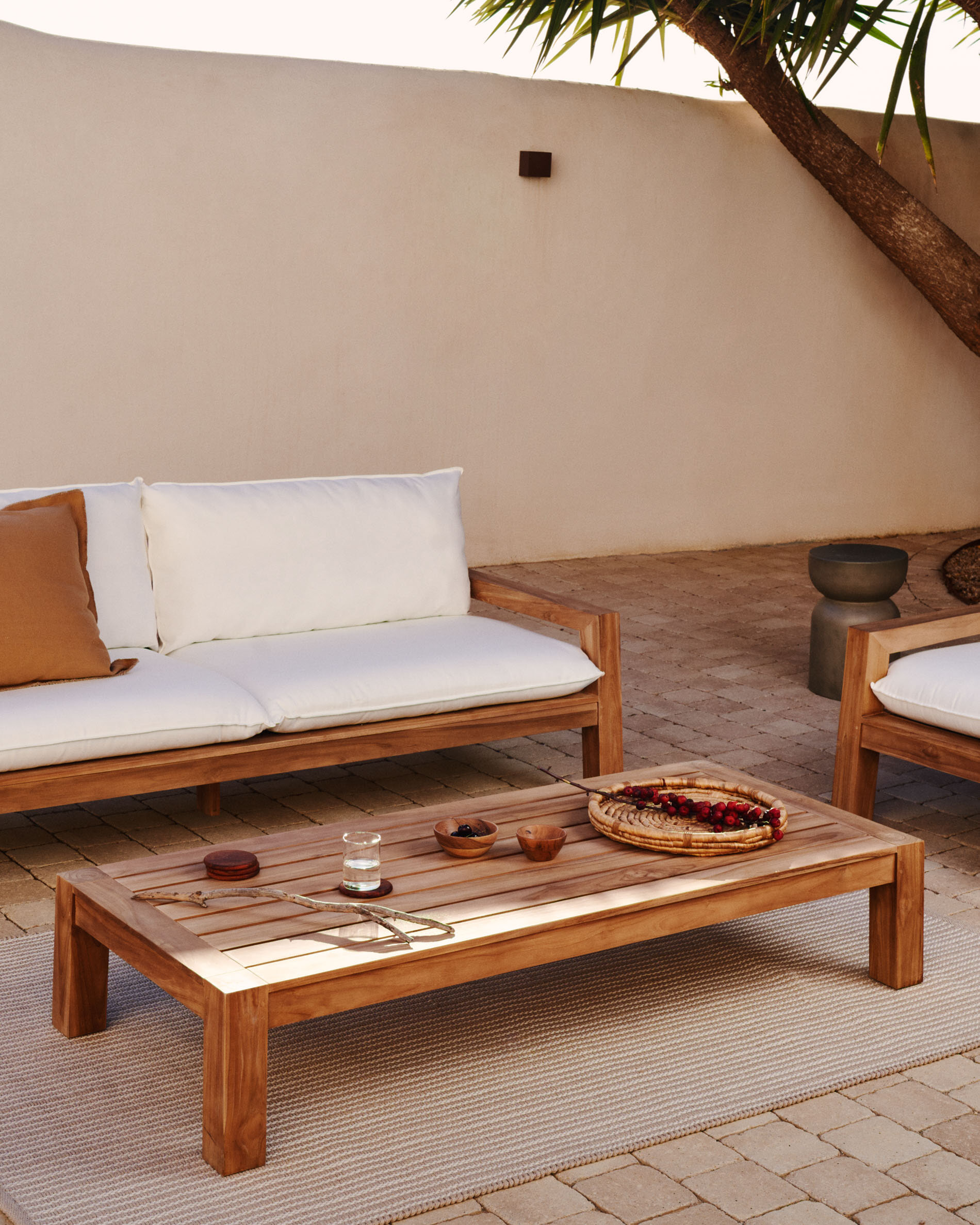 Kave Home Salontafel 'Forcanera' Teakhout, 153 x 76cm