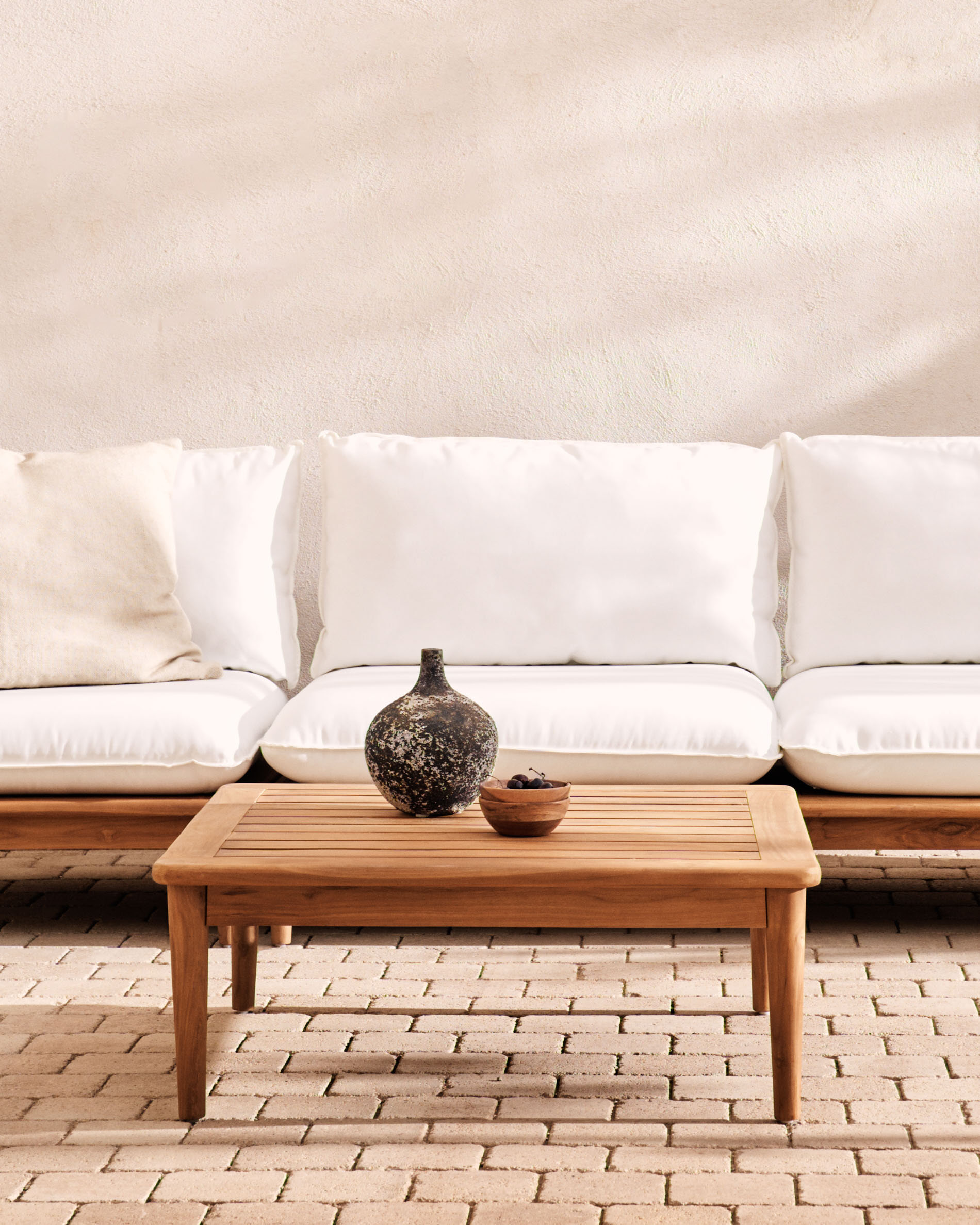 Kave Home Vierkante Salontafel 'Portitxol' Teakhout, 80 x 80cm