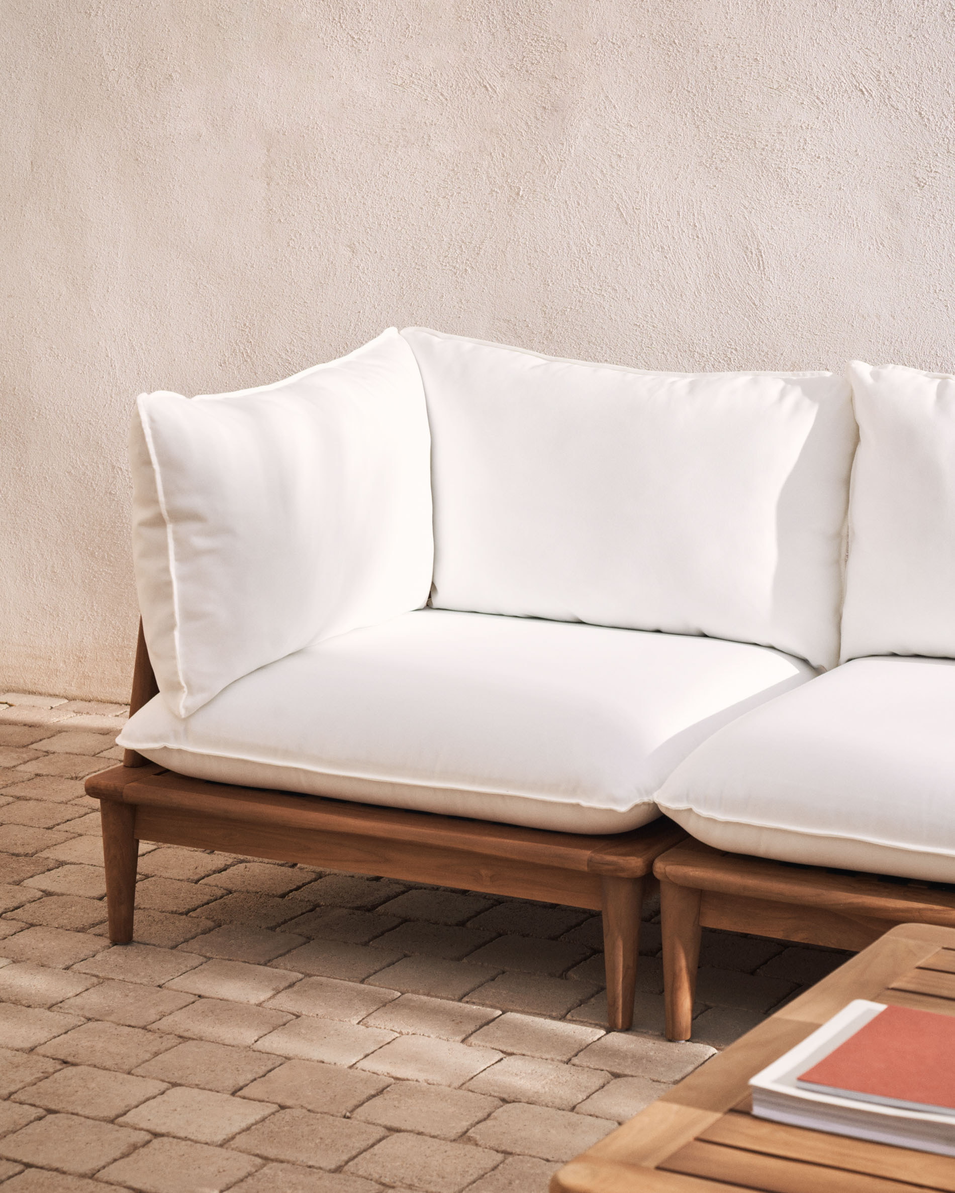 Kave Home Modulaire Hoekfauteuil 'Portitxol' Teakhout