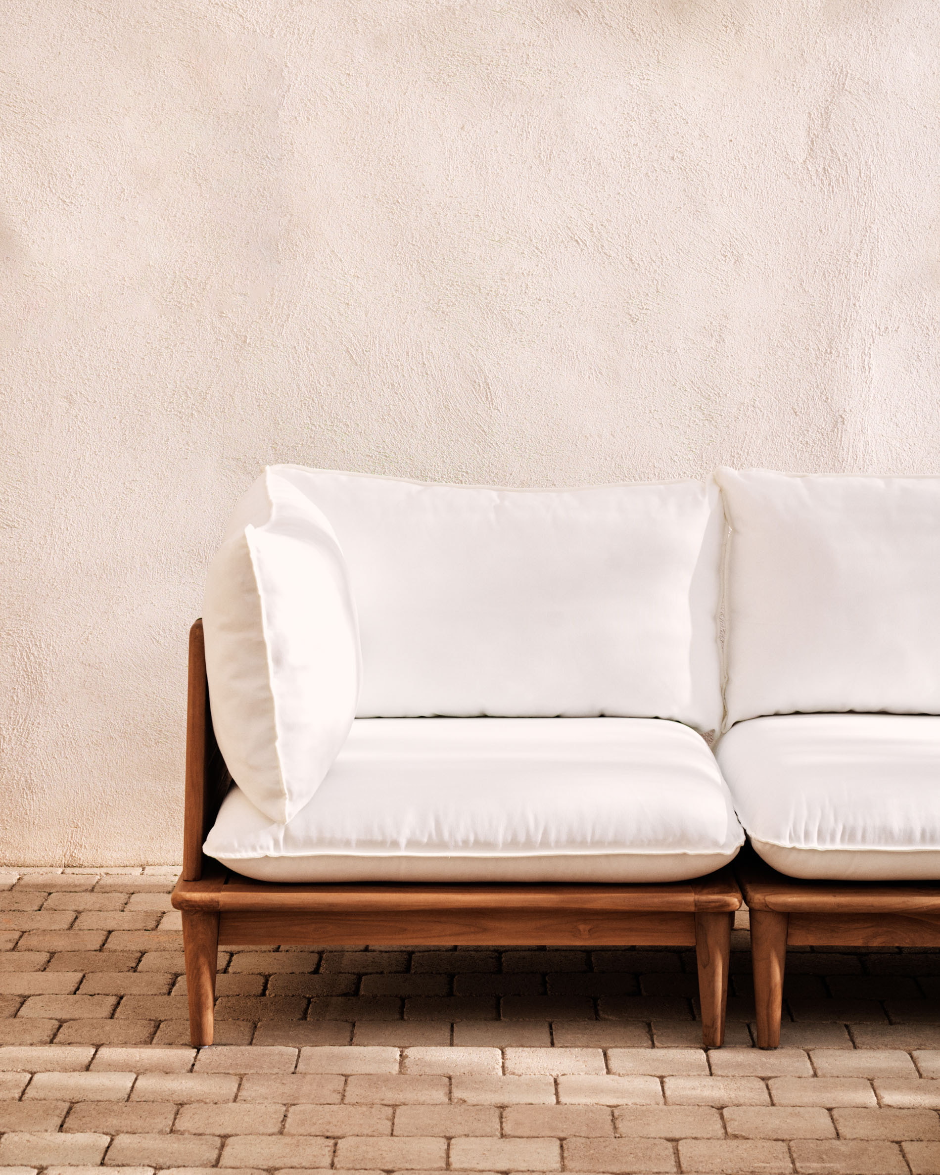 Kave Home Modulaire Hoekfauteuil 'Portitxol' Teakhout