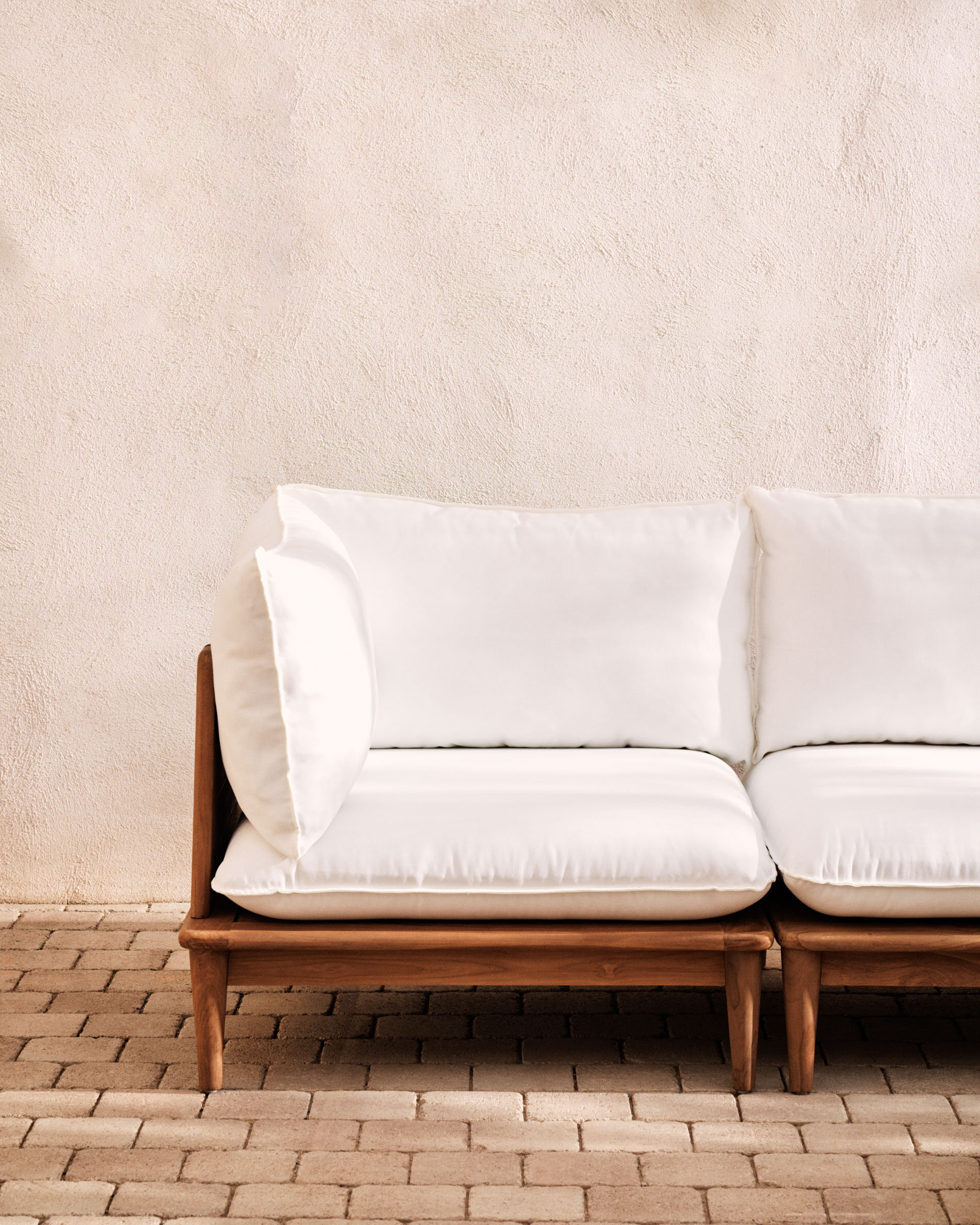 Kave Home Modulaire Loungeset 'Portitxol' Teakhout, Met 2 hoekfauteuils, 2 fauteuils en 2 salontafels