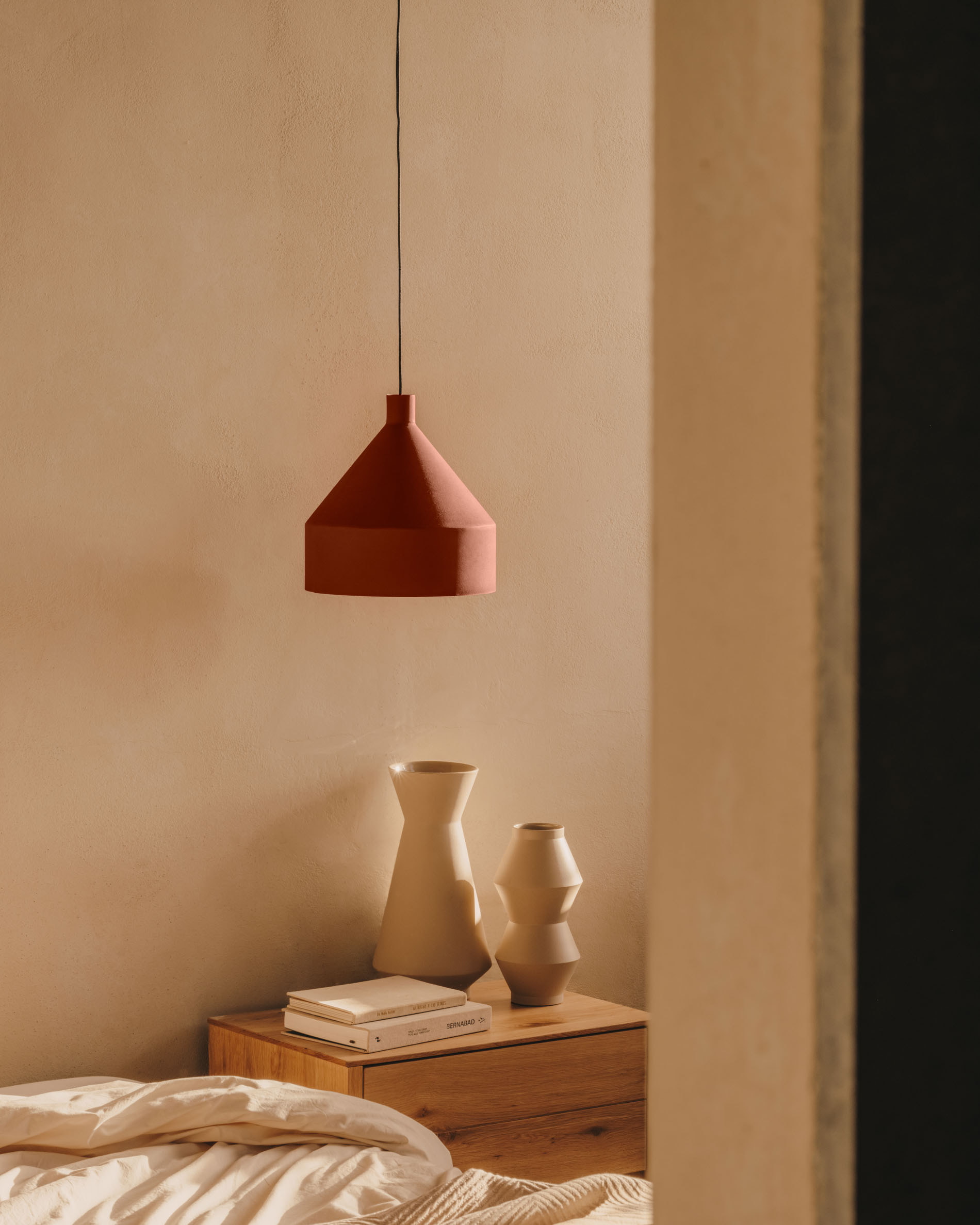 Kave Home Hanglamp 'Peralta' Terracotta look, Ø30cm