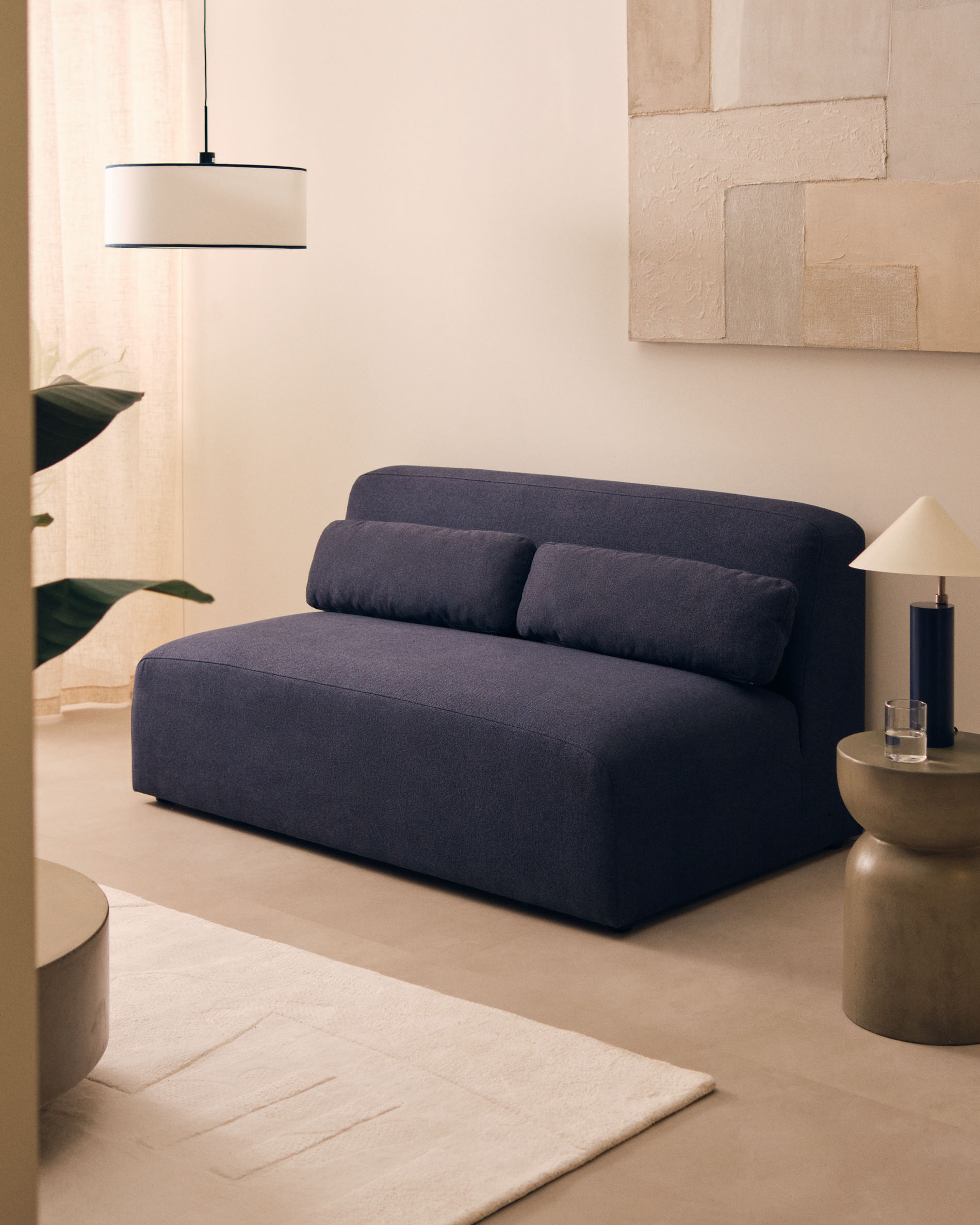 Kave Home 2-zits Bank 'Neom' kleur Donkerblauw