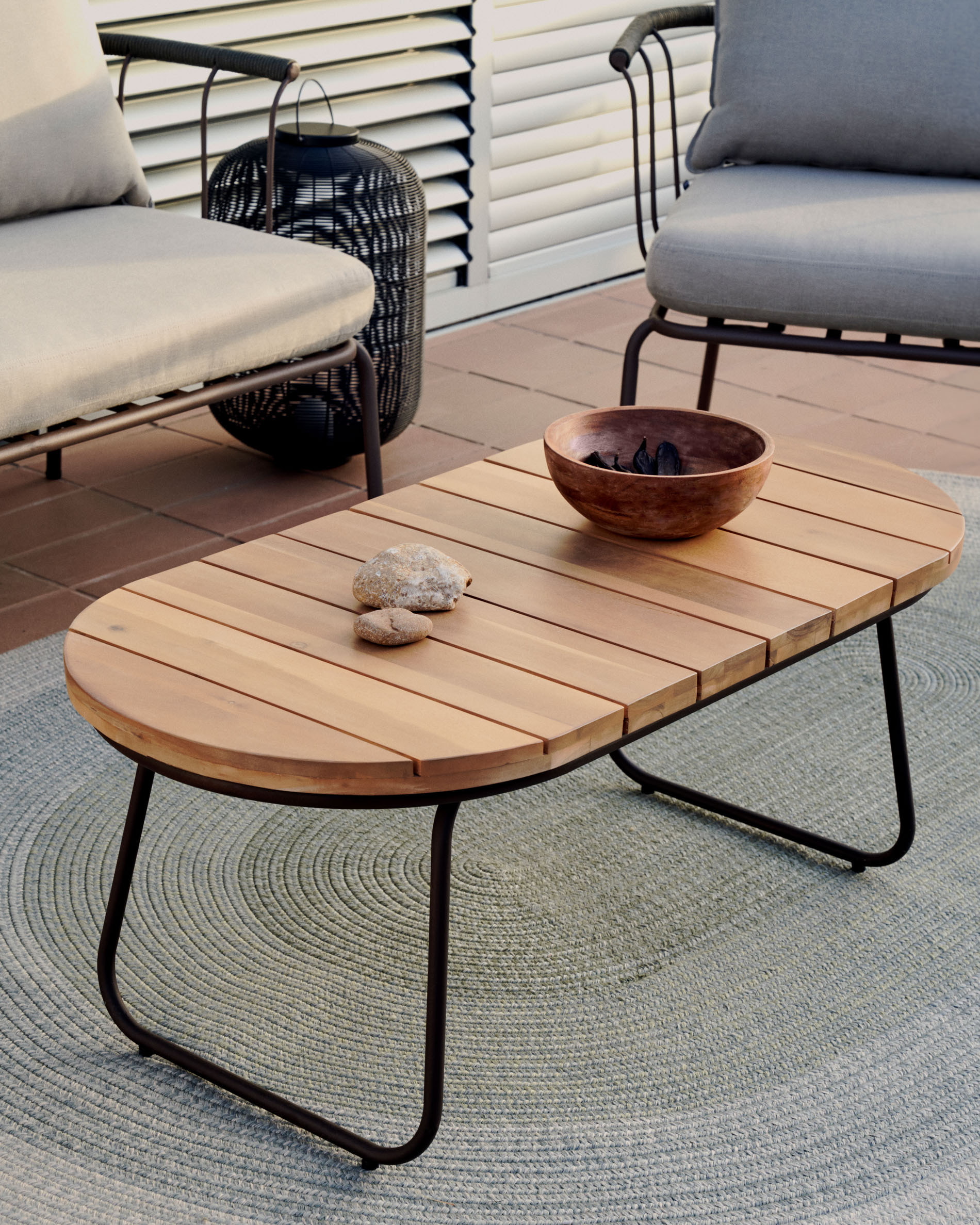 Kave Home Outdoor Salontafel 'Salguer' Acaciahout, 100 x 50cm