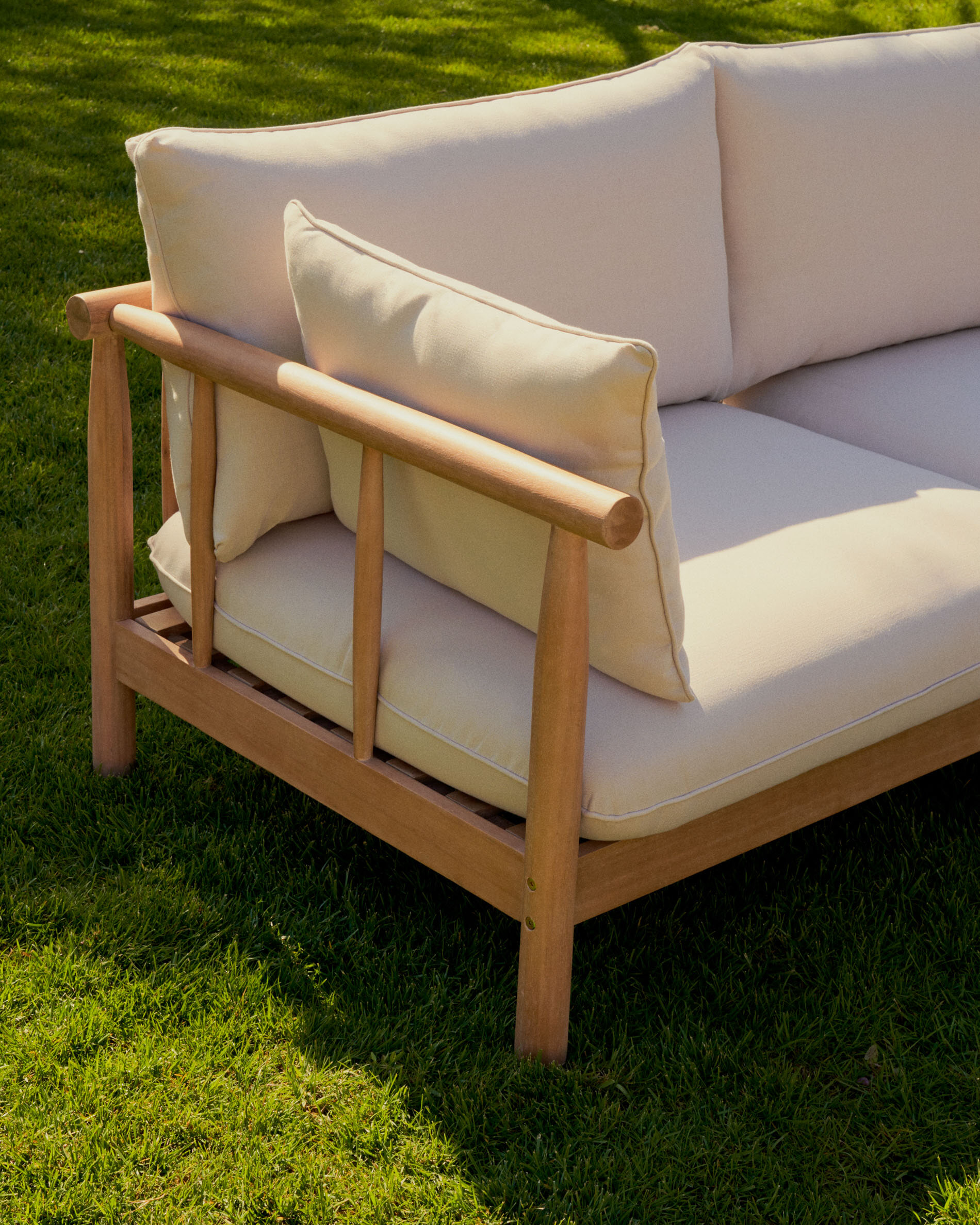 Kave Home 2-zits Loungebank 'Sacova' Eucalyptushout