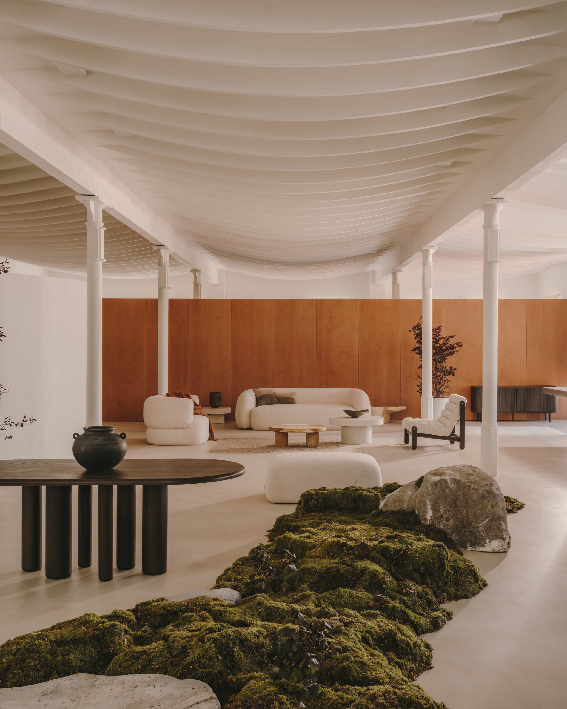 Kave Home Hocker 'Martina' Bouclé, 123 x 85cm