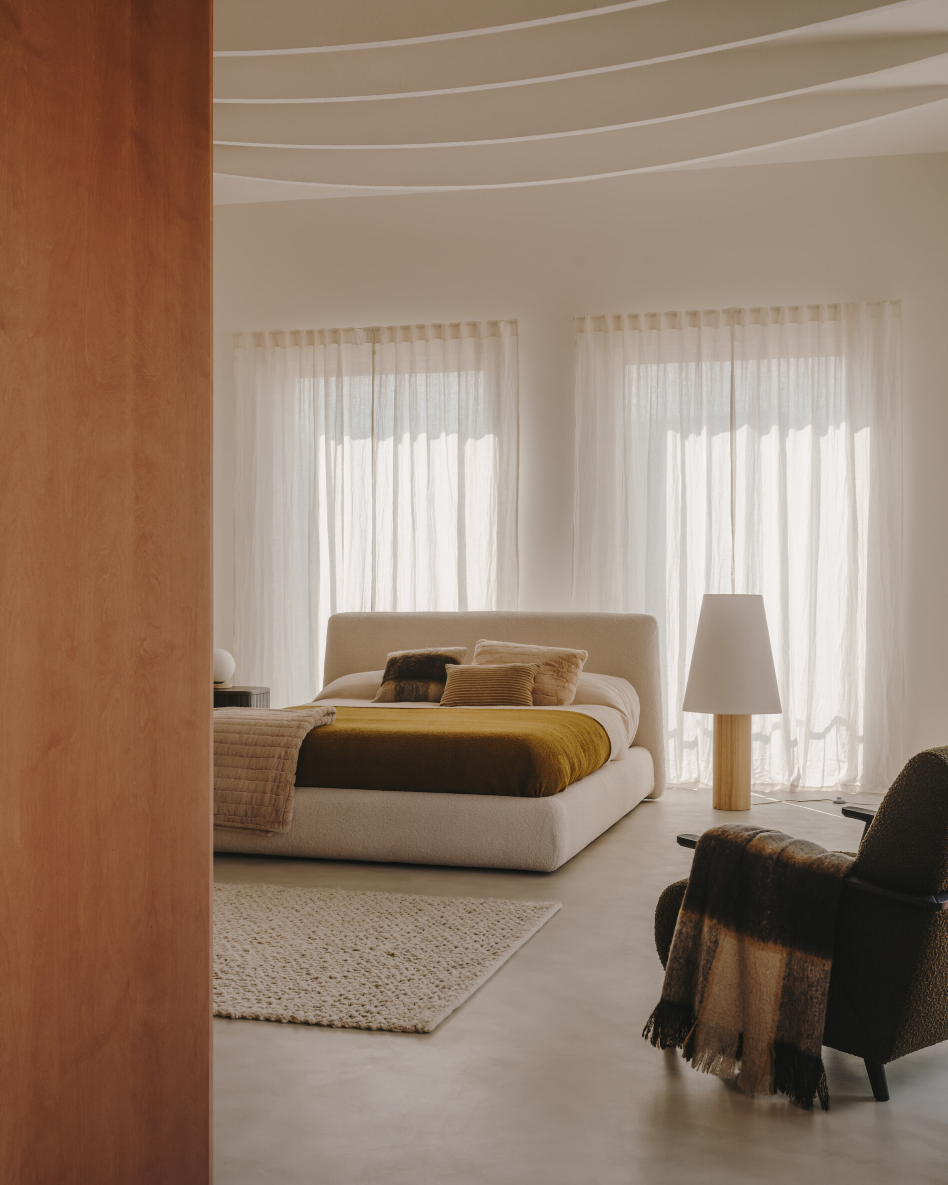 Kave Home Bed 'Martina' Bouclé Tweepersoons, 160 x 200cm