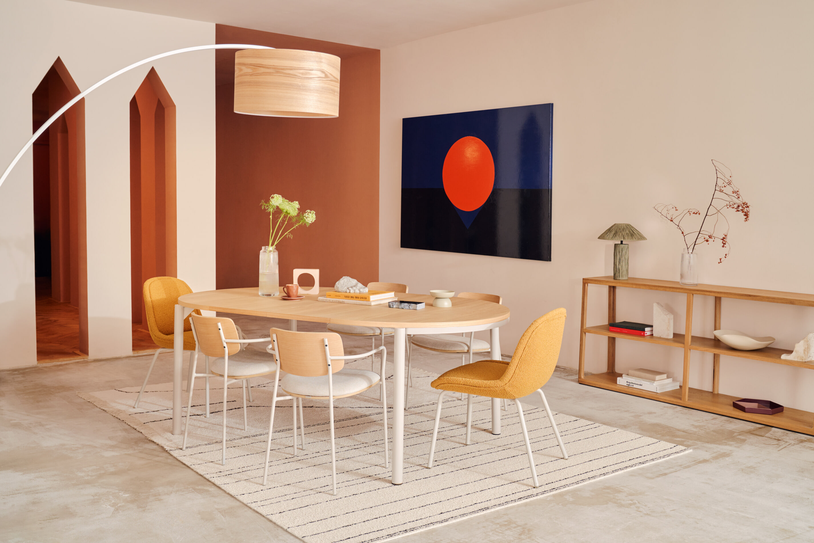 Kave Home Eetkamerstoel 'Maureen' Eiken, kleur Beige