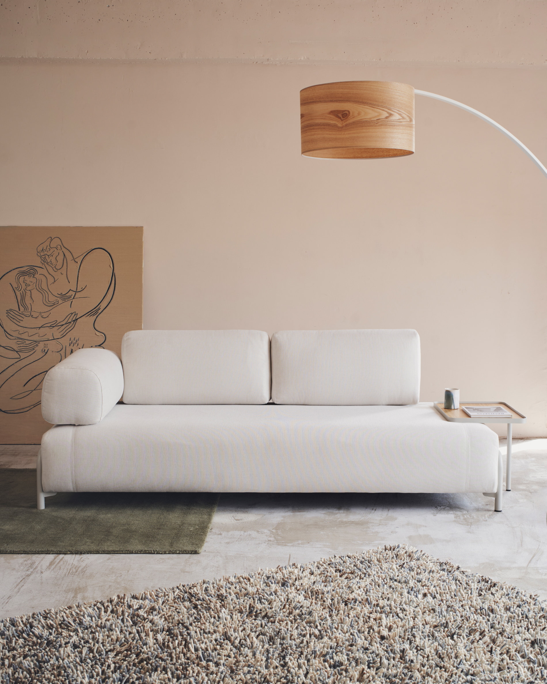Kave Home Dienblad 'Compo' 40 x 54cm, t.b.v. Bank Compo