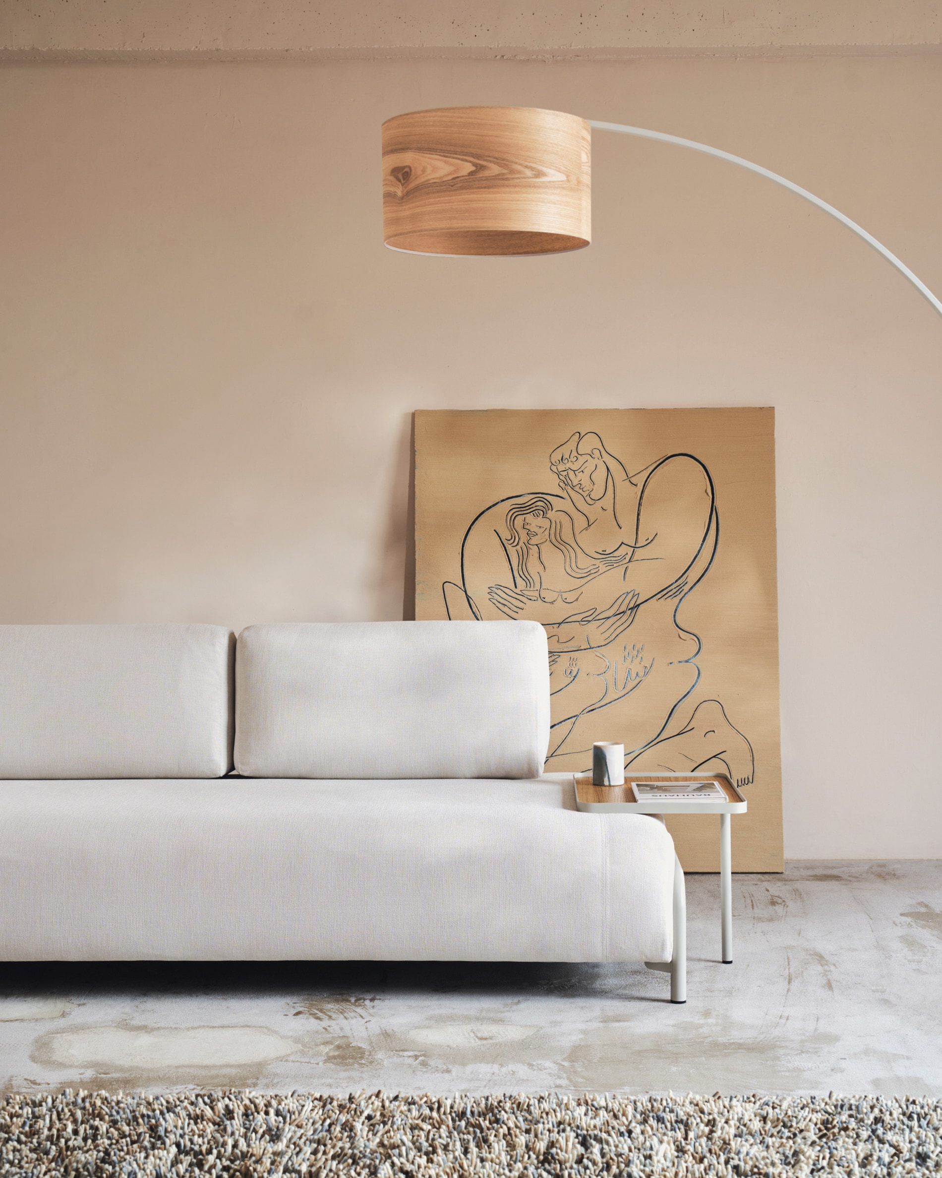 Kave Home Dienblad 'Compo' 40 x 54cm, t.b.v. Bank Compo
