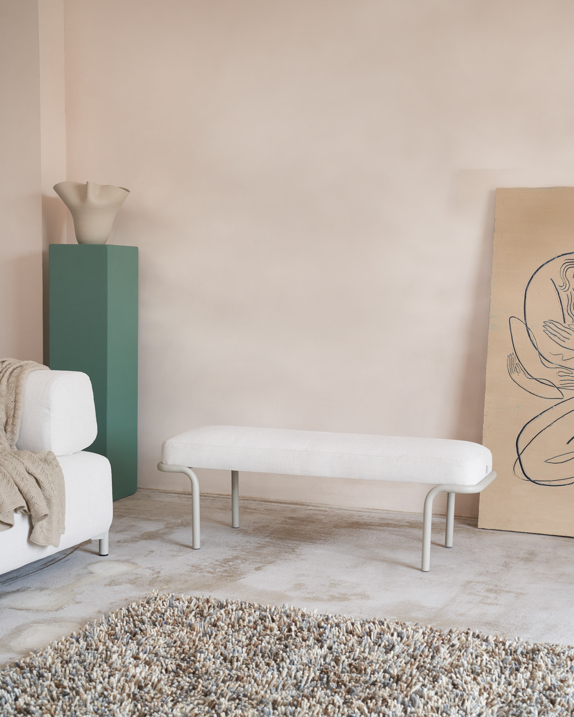 Kave Home Halbank 'Compo' 130cm, kleur Grijs
