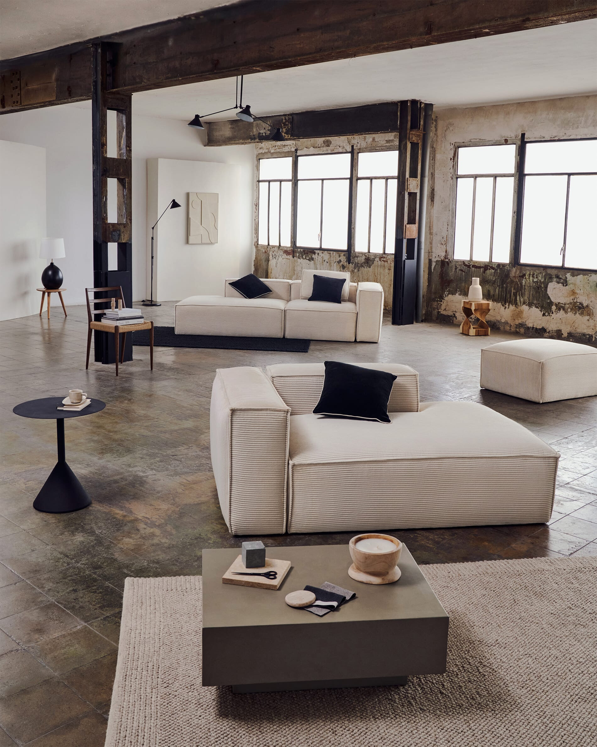 Kave Home Salontafel 'Rustella' Cement, 80 x 60cm
