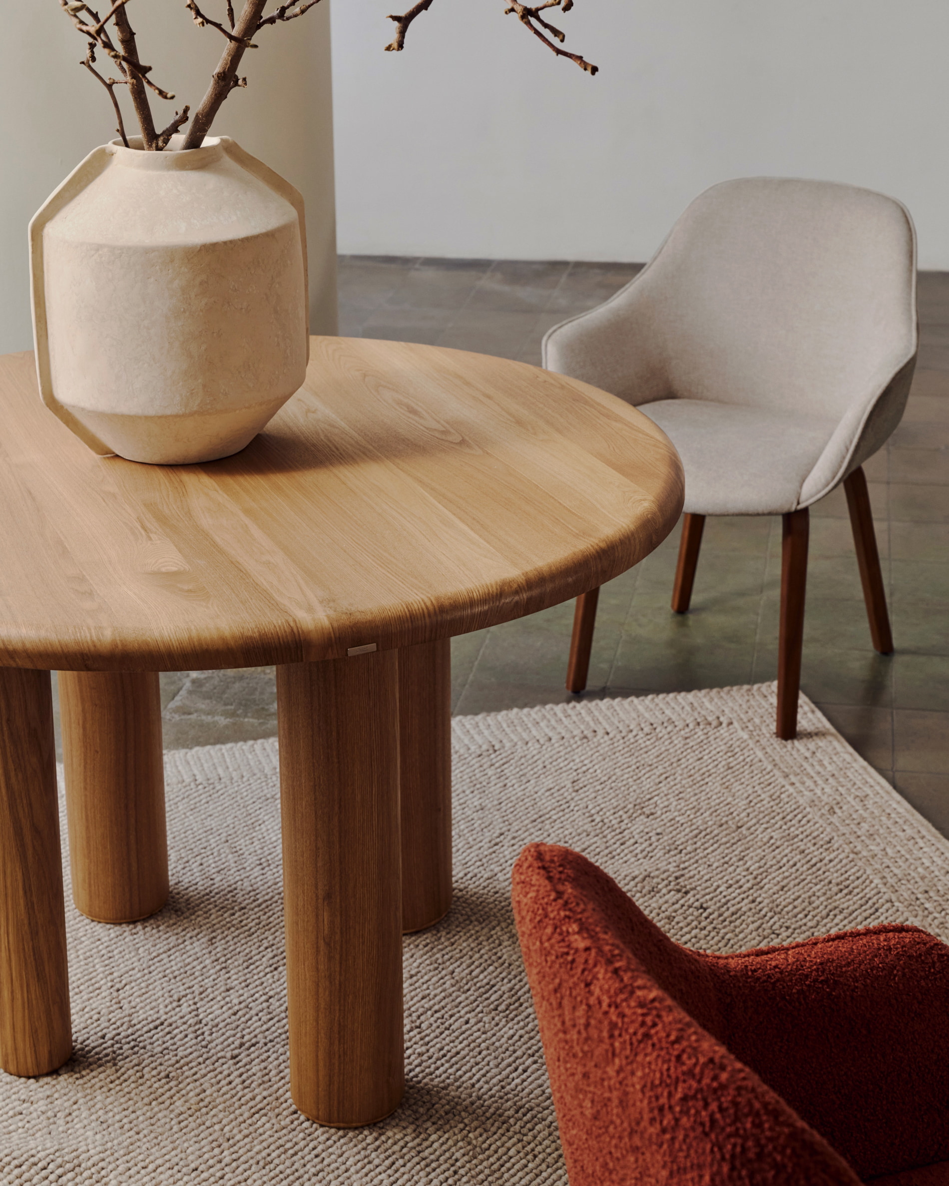 Kave Home Ronde Eettafel 'Mailen' Essenhout, 120cm, kleur Naturel