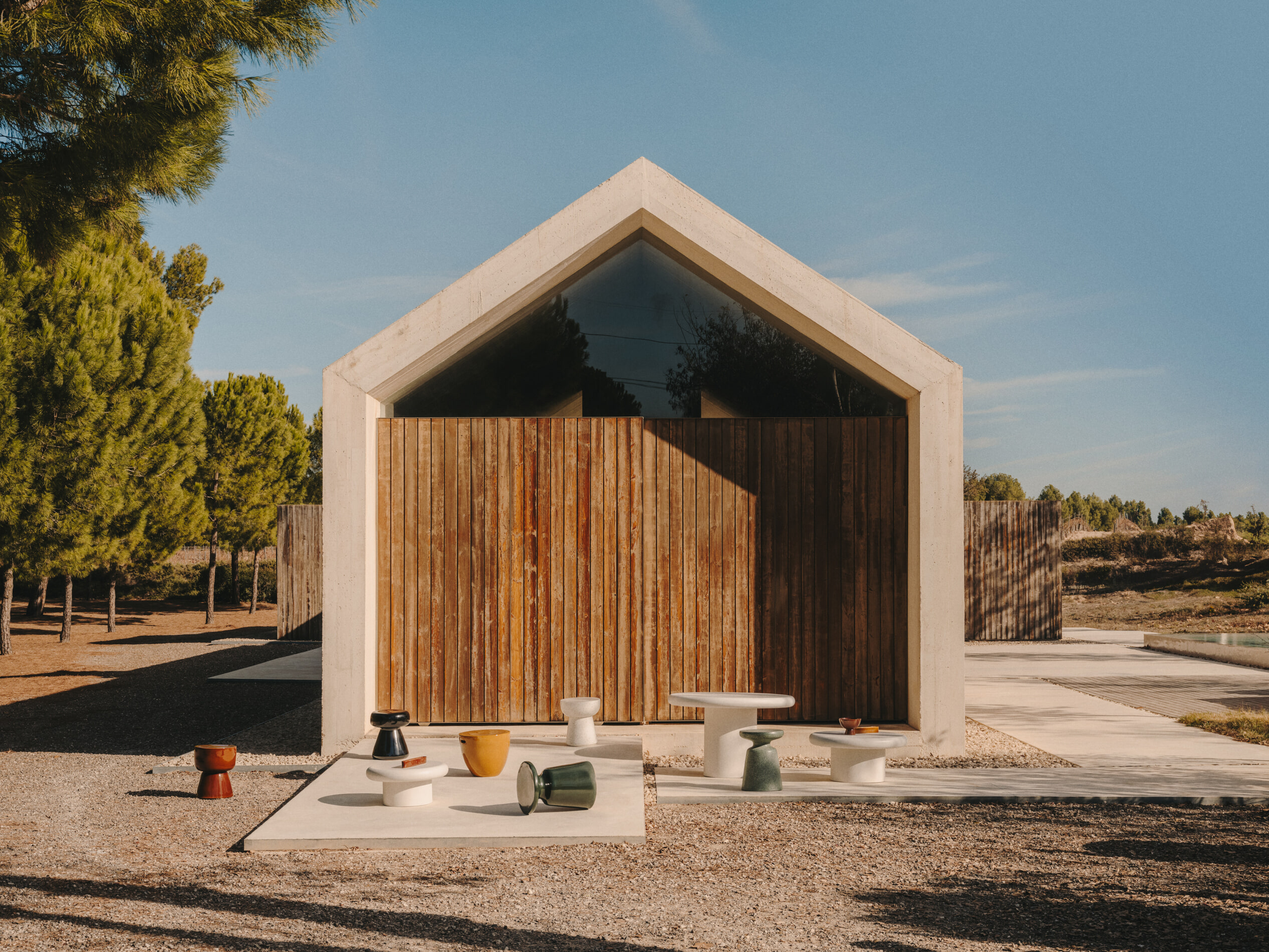 Kave Home Ronde Bijzettafel 'Mesquida' Terrazzo, 39cm, kleur Groen