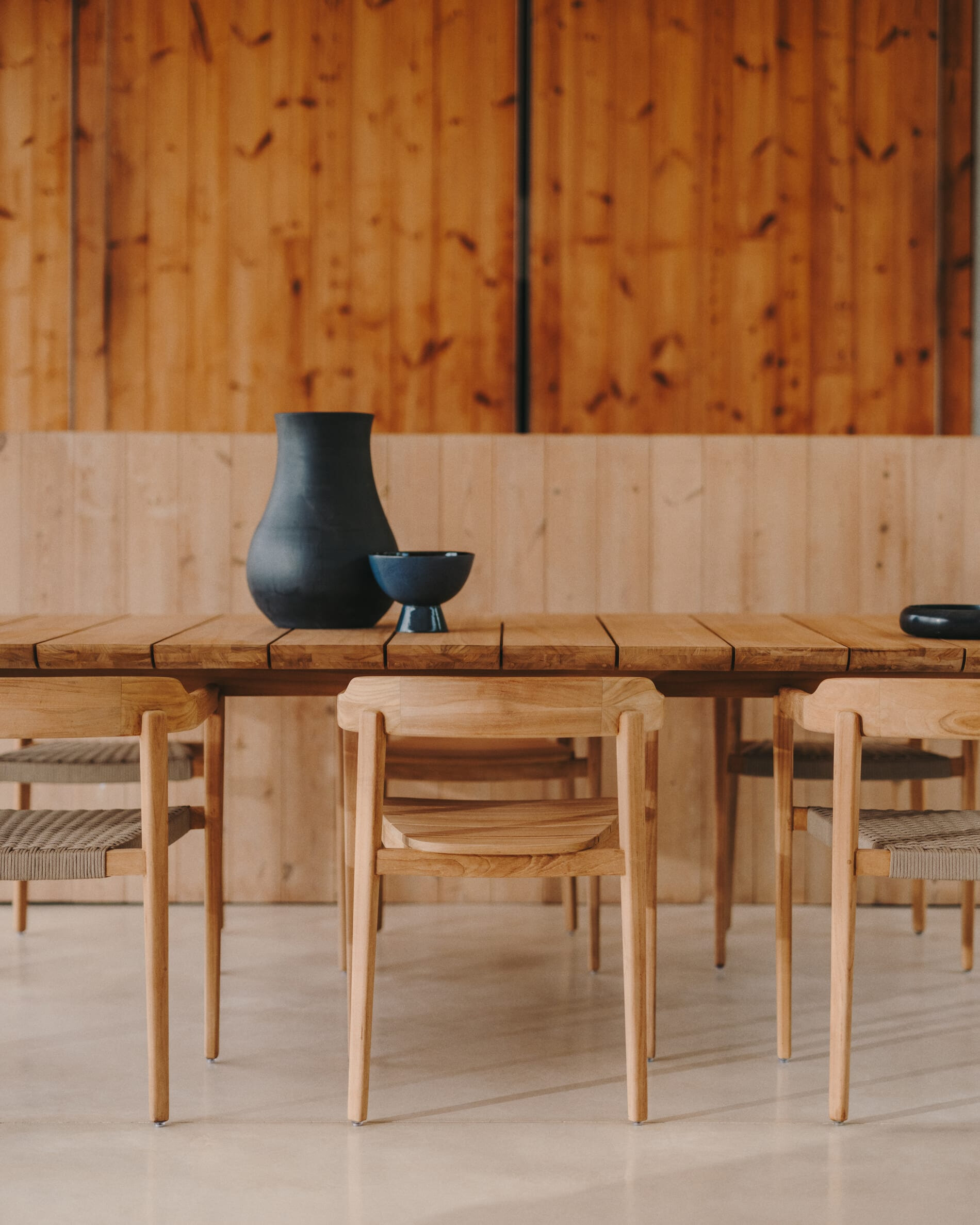 Kave Home Eetkamerstoel 'Icaro' Teakhout en touw