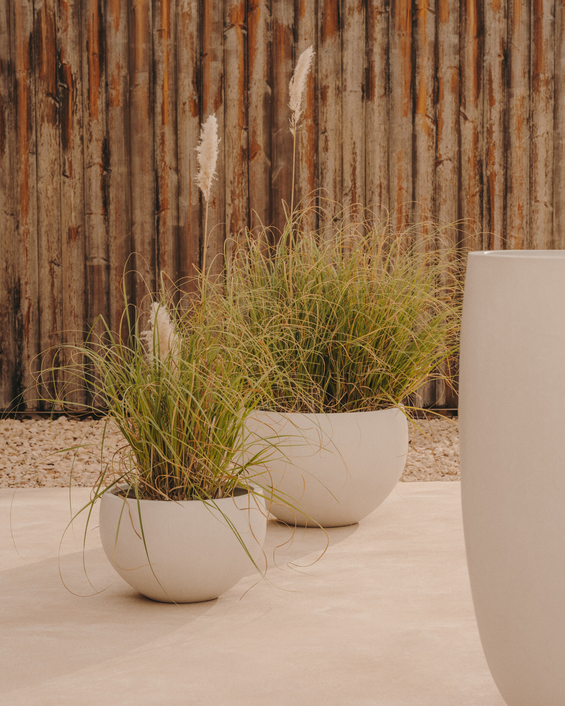 Kave Home Plantenpot 'Aiguablava' 120cm hoog, kleur Wit