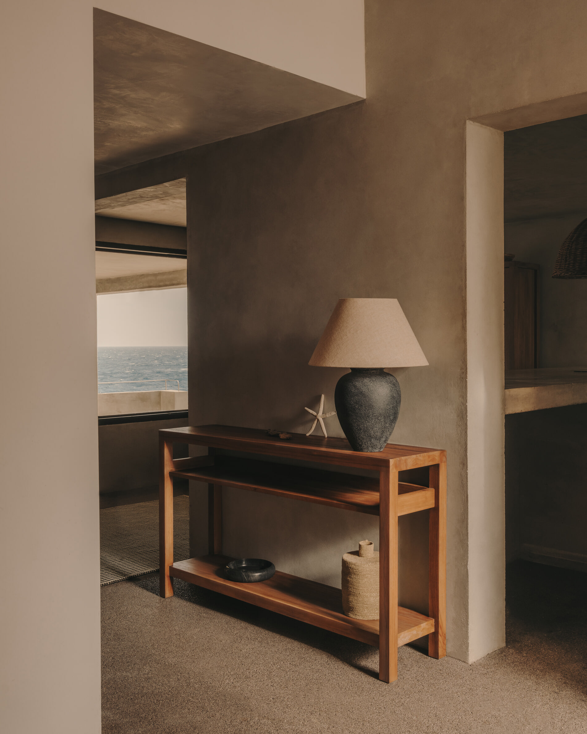 Kave Home Tafellamp 'Mercadal' Keramiek en linnen (incl. kap)