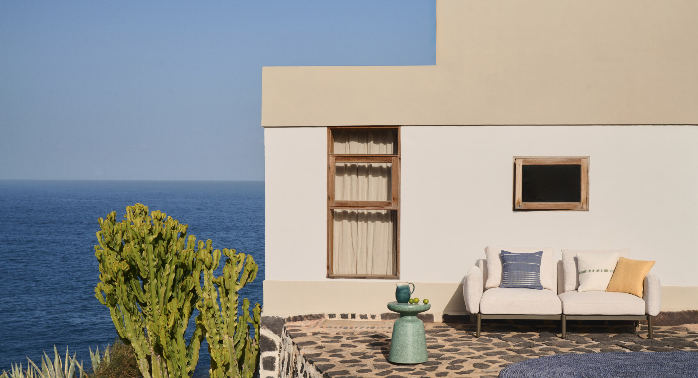 Kave Home Ronde Bijzettafel 'Mesquida' Terrazzo, 39cm, kleur Groen