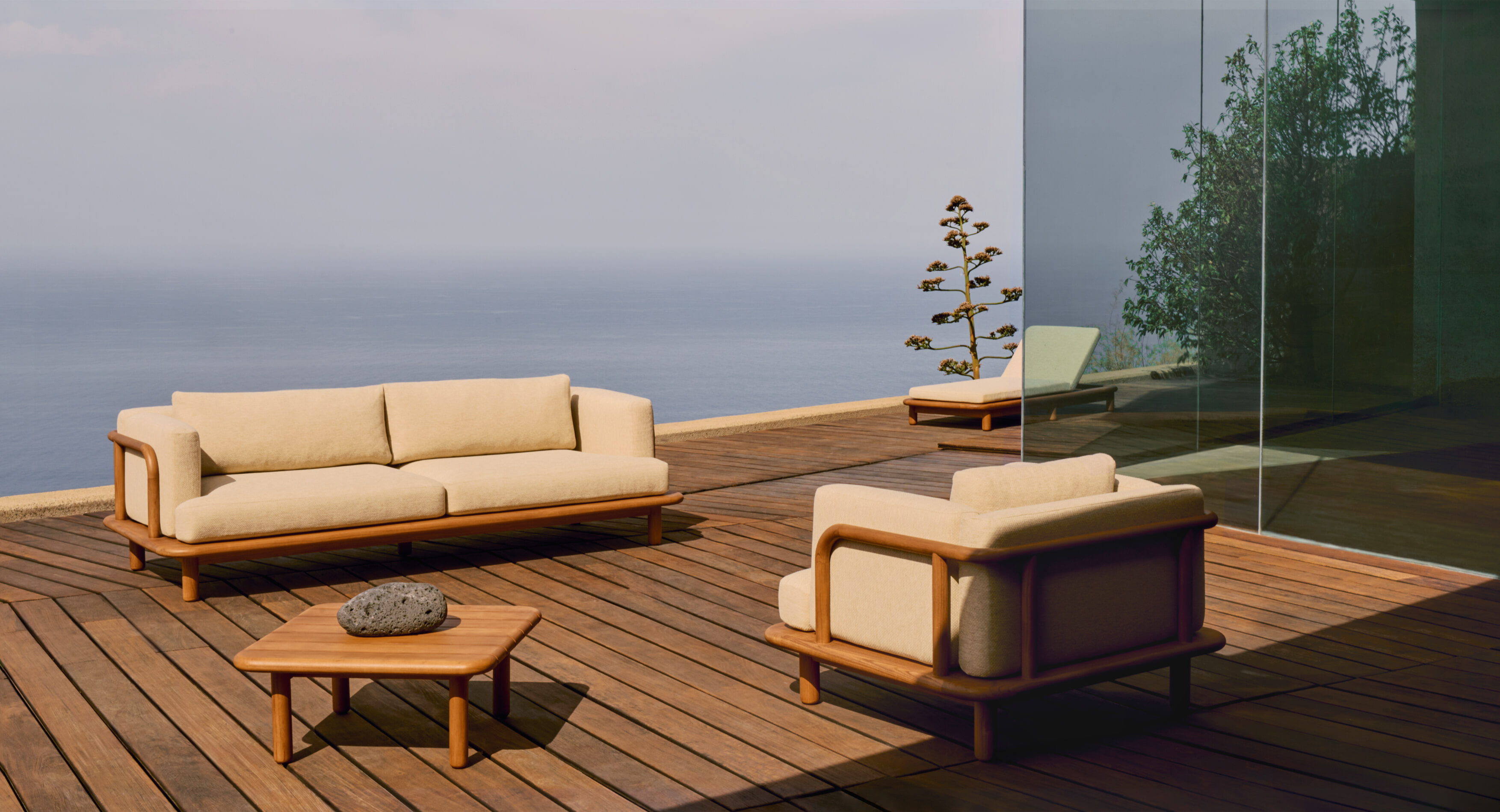 Kave Home 3-zits Bank 'Turqueta' Teakhout