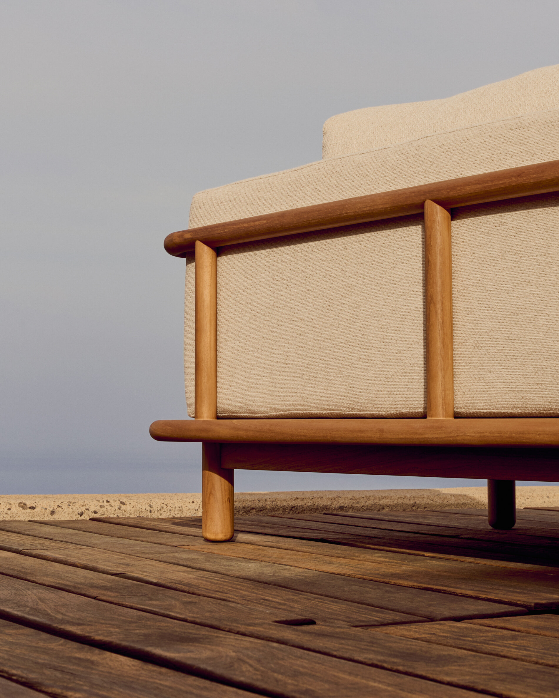 Kave Home 3-zits Bank 'Turqueta' Teakhout