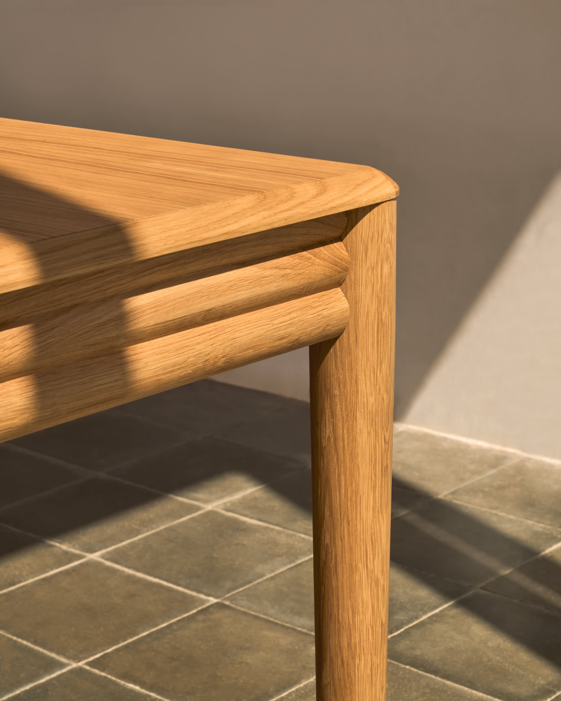 Kave Home Uitschuifbare Eettafel 'Lenon' Eikenhout, 200-280 x 90cm, kleur Naturel