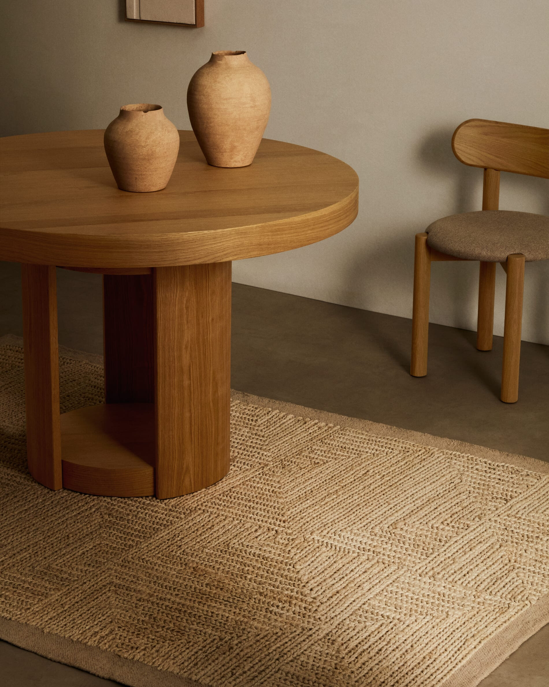 Kave Home Uitschuifbare Ronde Eettafel 'Artis' Eiken, 120-170 x 120cm