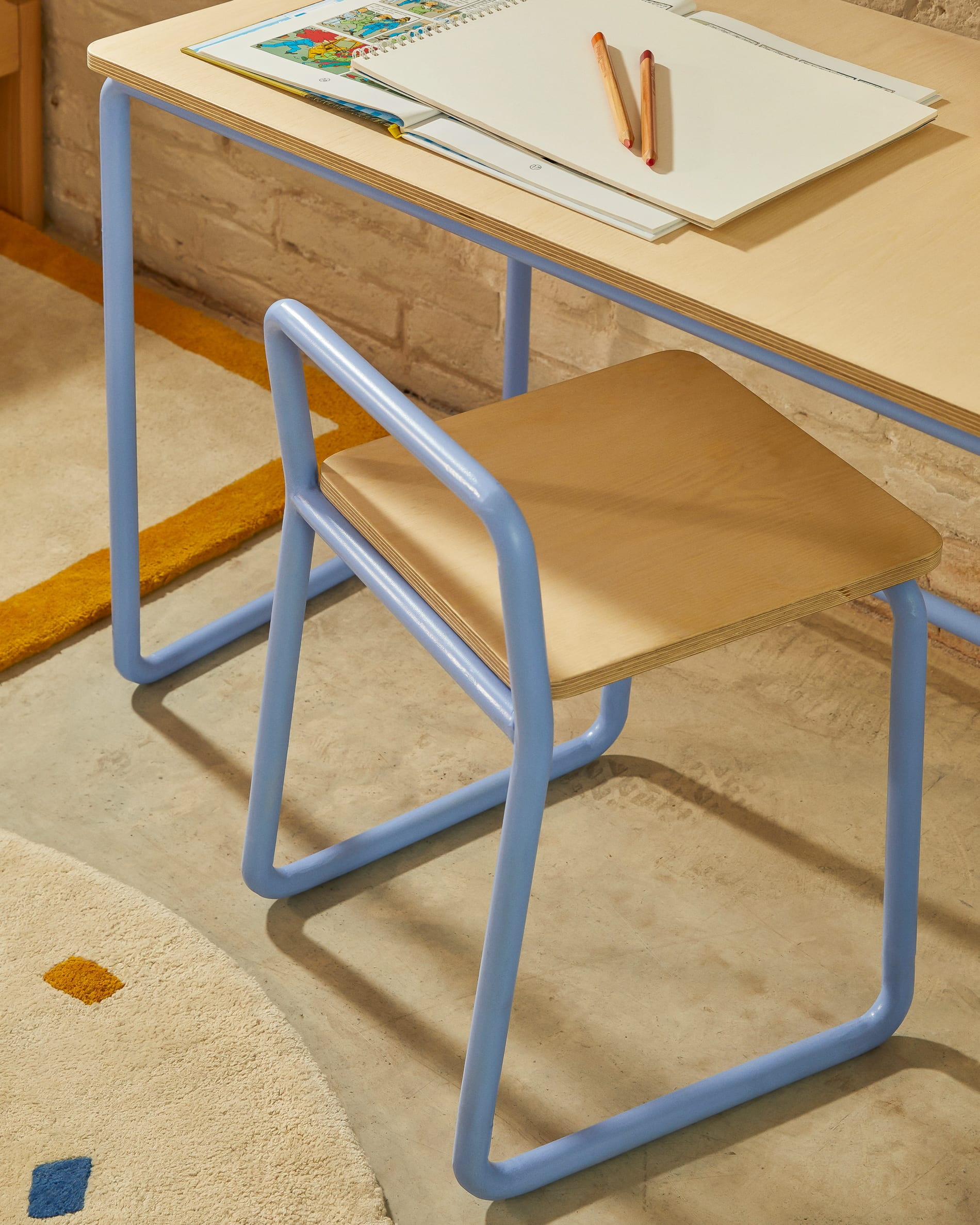 Kave Home Kinderstoel 'Tinn' kleur Blauw