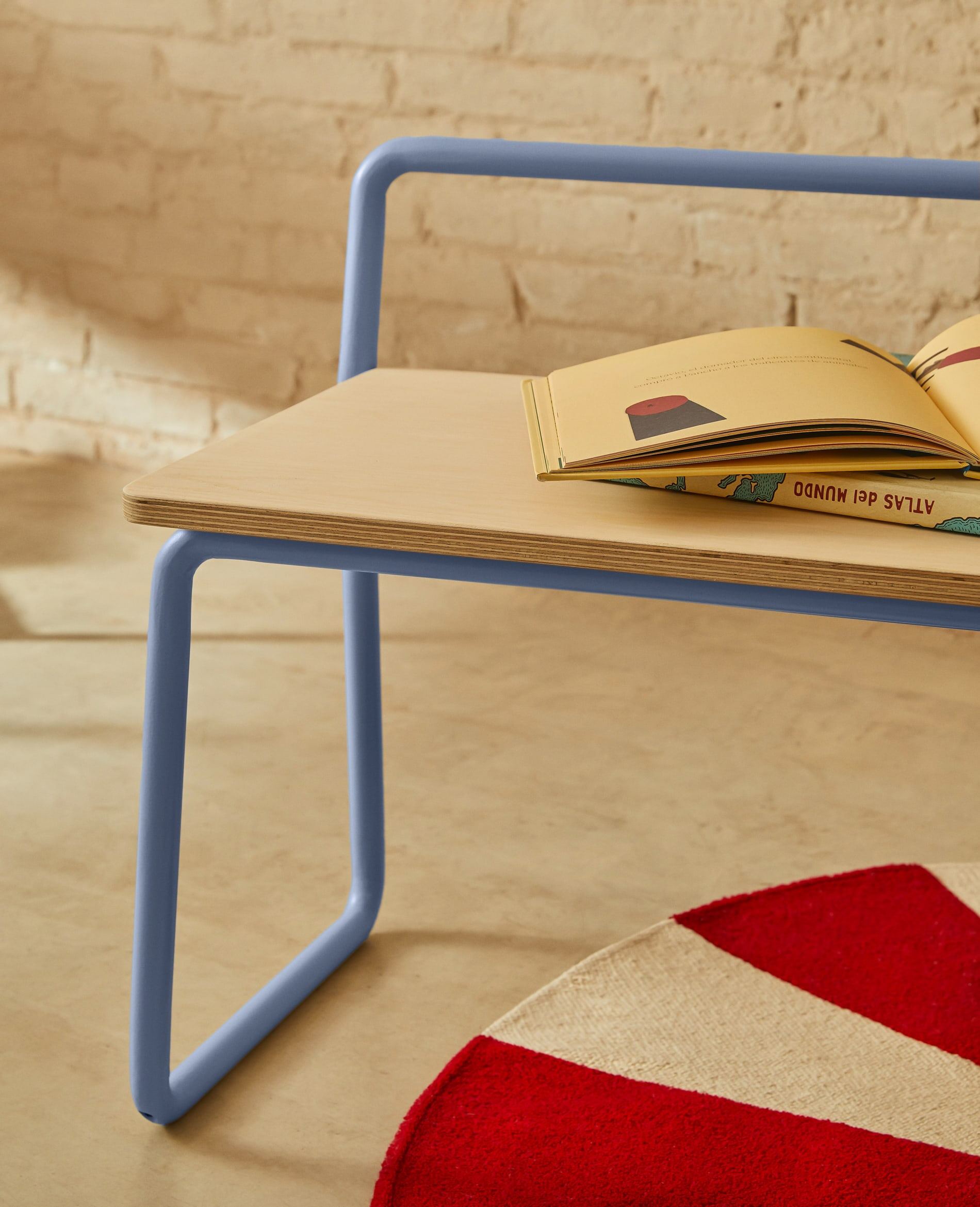 Kave Home Bankje 'Tinn' 75cm, kleur Blauw