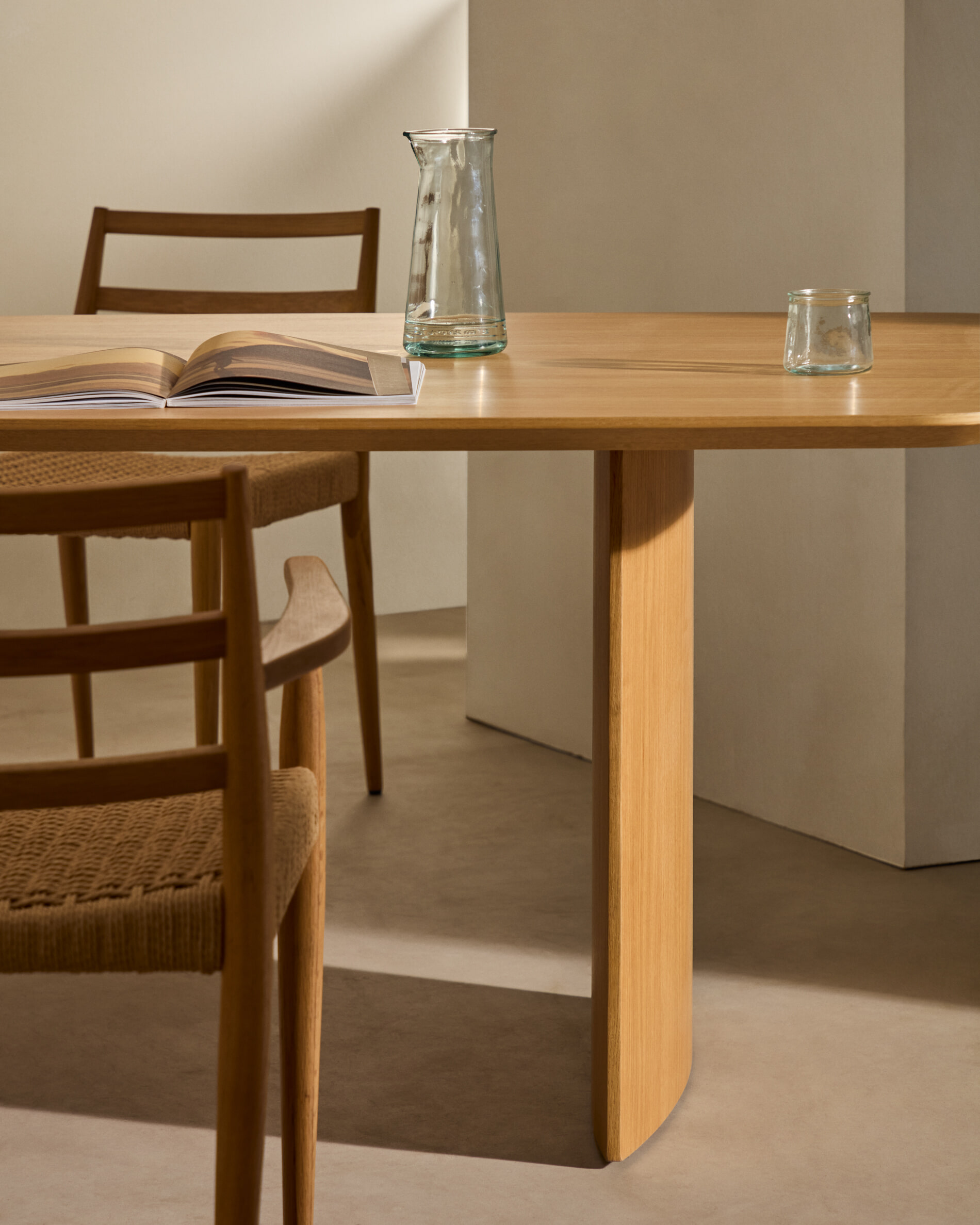 Kave Home Eetkamerstoel 'Analy' Eiken, kleur Naturel